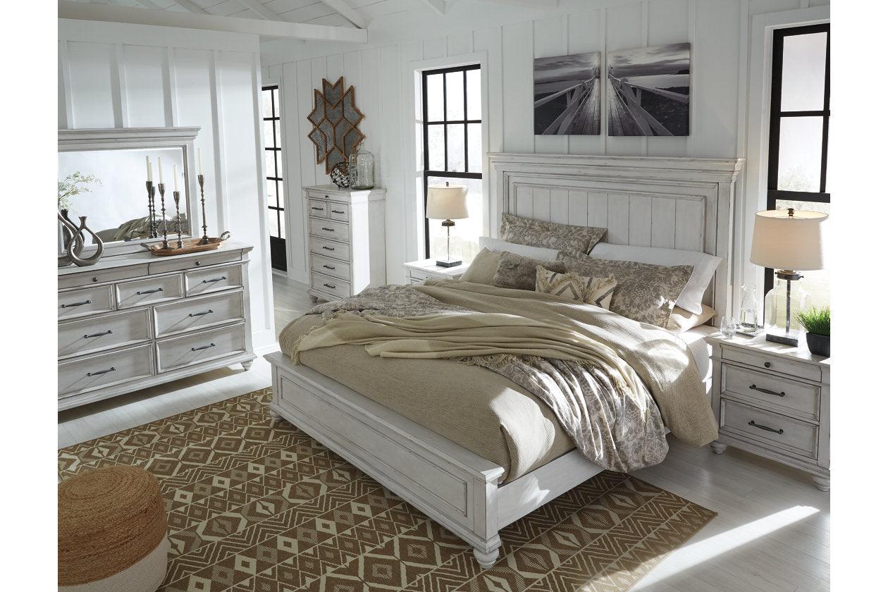 Kanwyn Whitewash King Panel Bed - Image 12