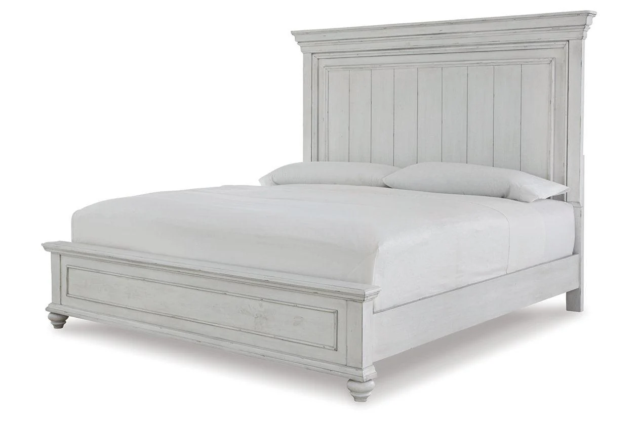 Kanwyn Whitewash King Panel Bed - Image 16
