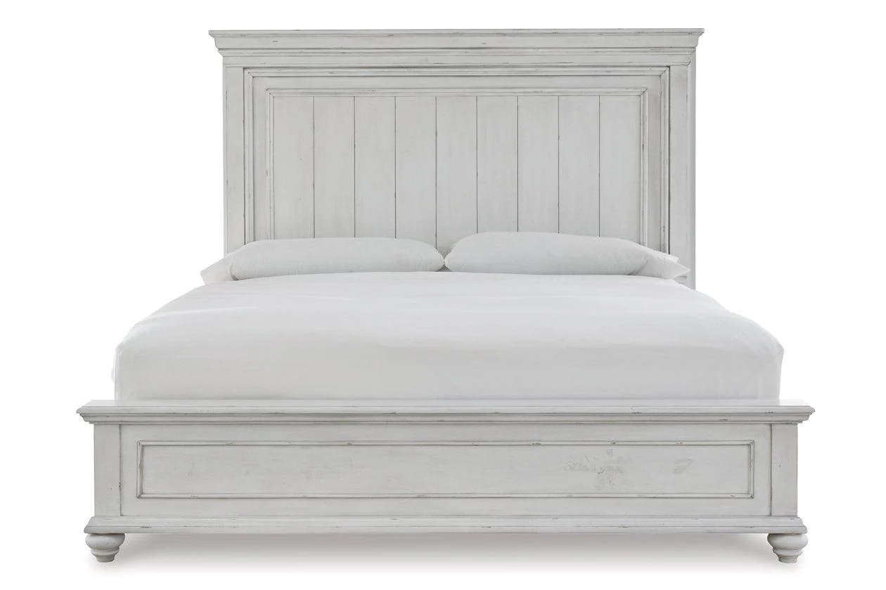 Kanwyn Whitewash King Panel Bed - Image 5