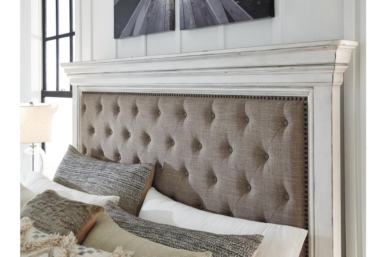 Kanwyn Whitewash Queen Panel Upholstered Bed - Image 2