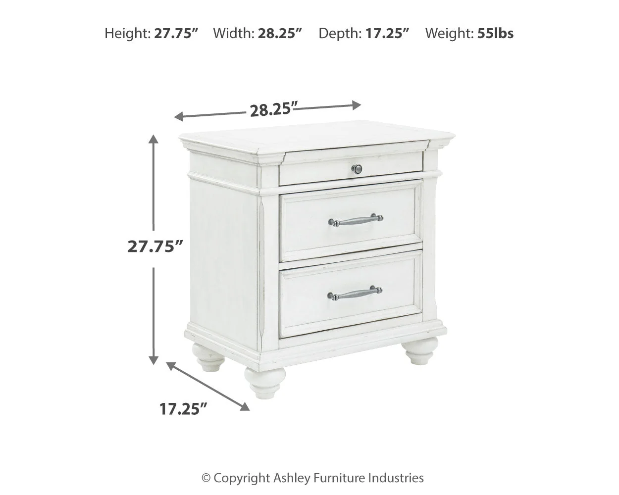 Kanwyn Whitewash Storage Panel Bedroom Set - Image 25