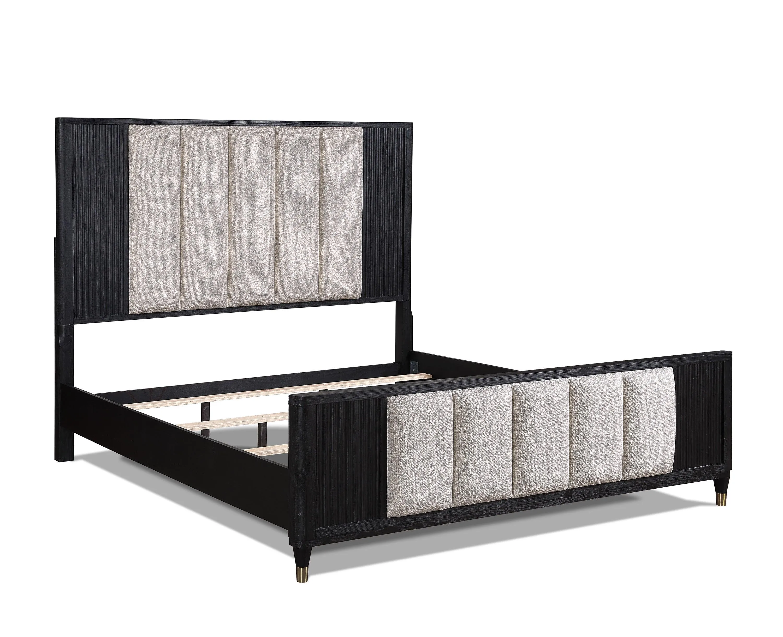 Kara Black Queen Panel Bed - Image 3