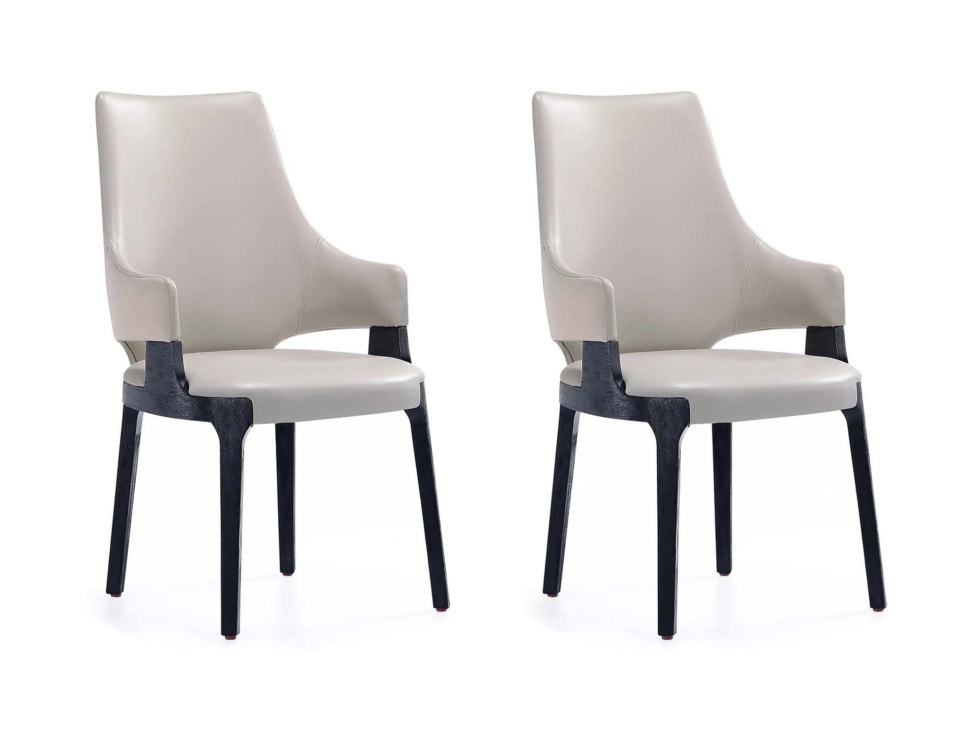 Kara Dining Arm Chair in Light Grey (set of 2)