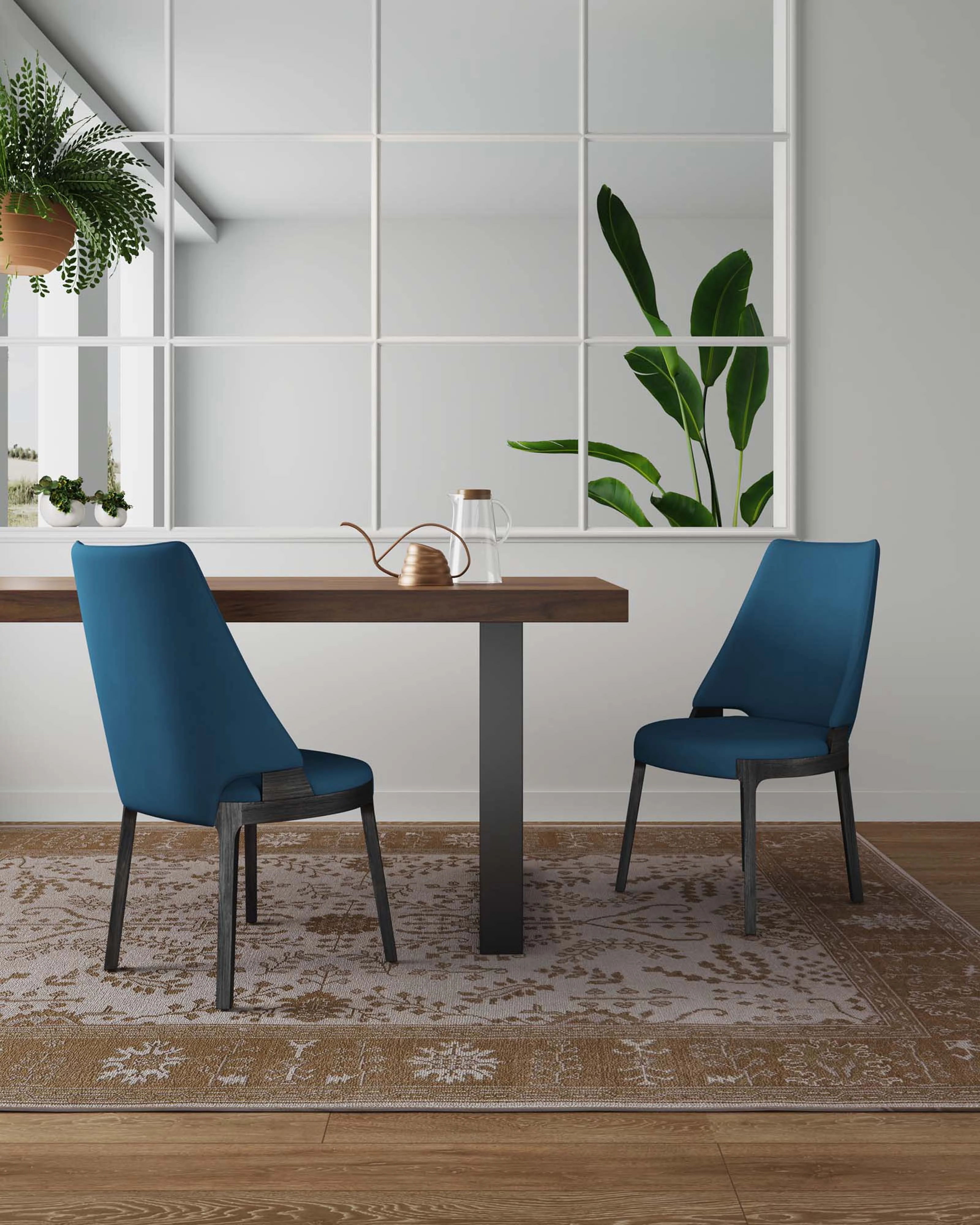Kara Dining Side Chair in Blue (set of 2) - Image 2