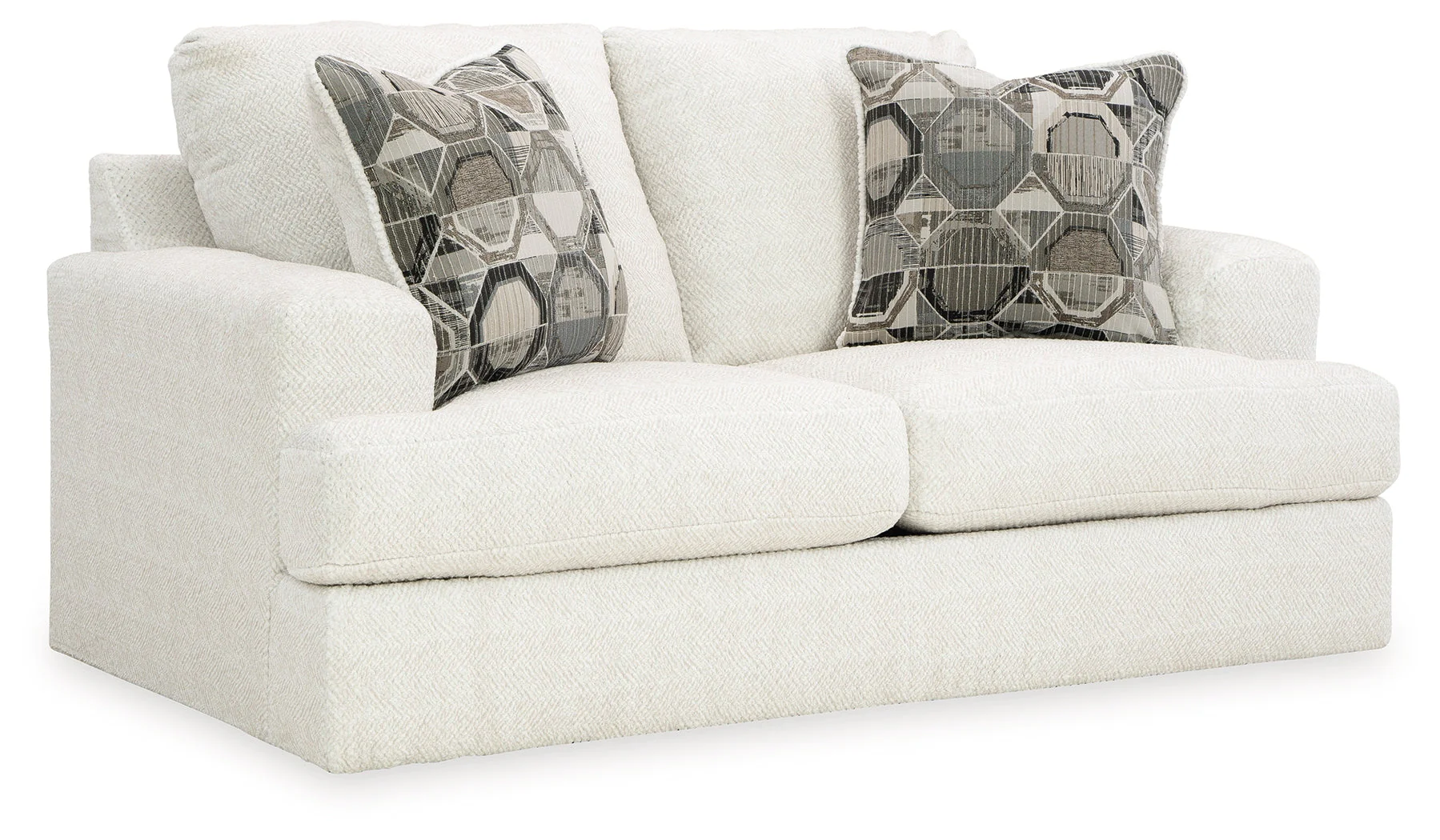 Karinne Linen Loveseat, Oversized Chair and Accent Ottoman - Image 6