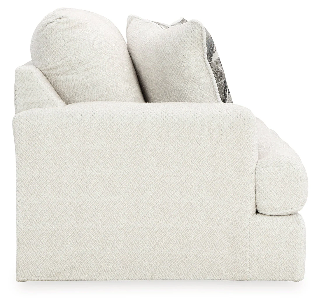 Karinne Linen Loveseat, Oversized Chair and Accent Ottoman - Image 9