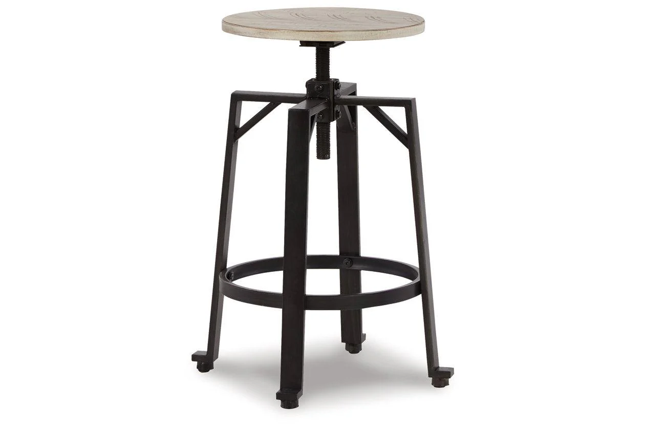 Karisslyn Whitewash/Black Counter Height Stool, Set of 2 - Image 2
