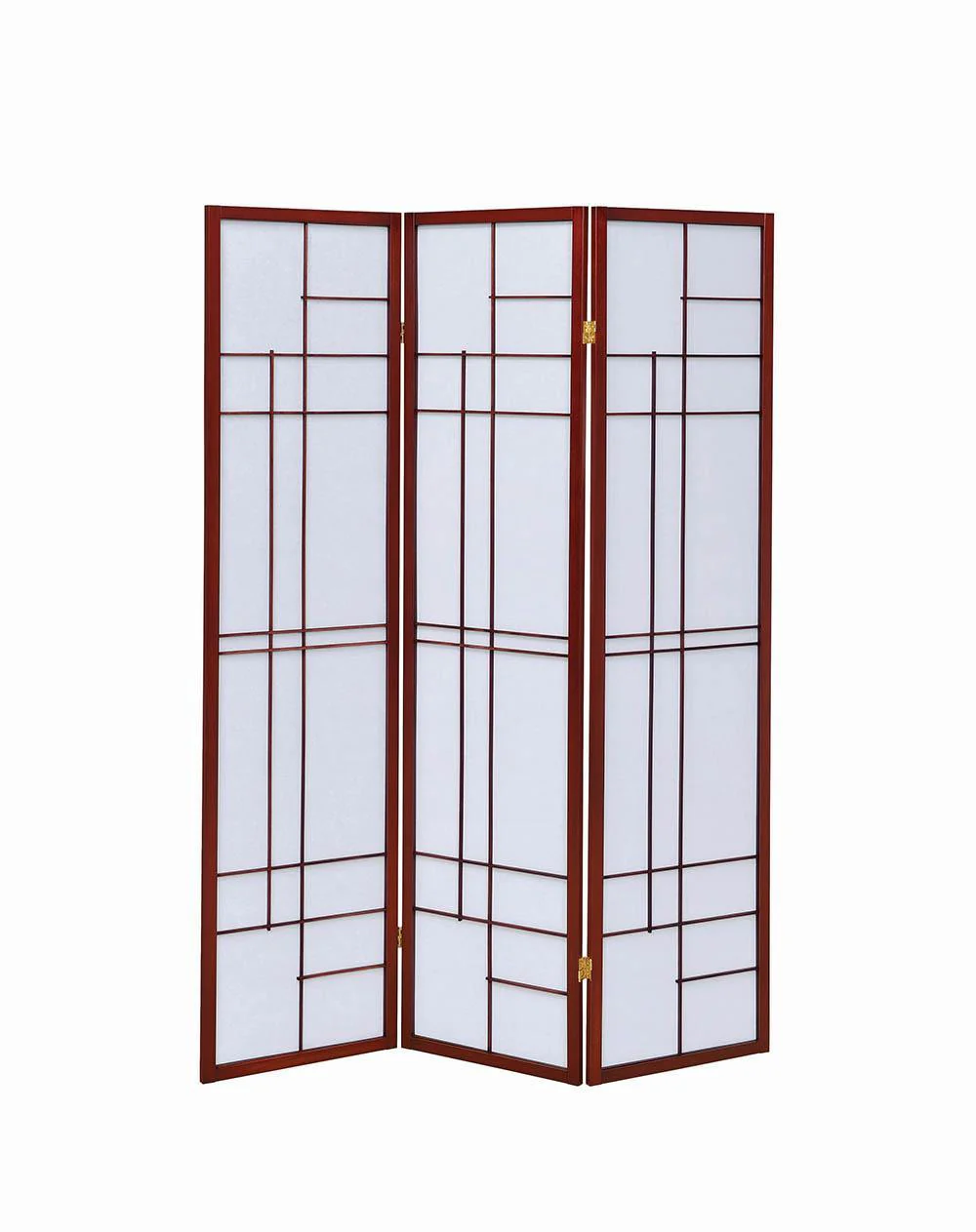 Katerina White/Cherry 3-Panel Folding Floor Screen - Image 3