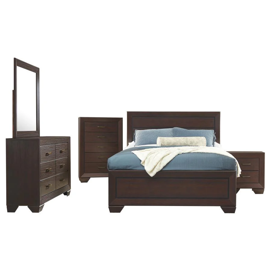 Kauffman 5-Piece Eastern King Bedroom Set with High Straight Headboard - Image 2