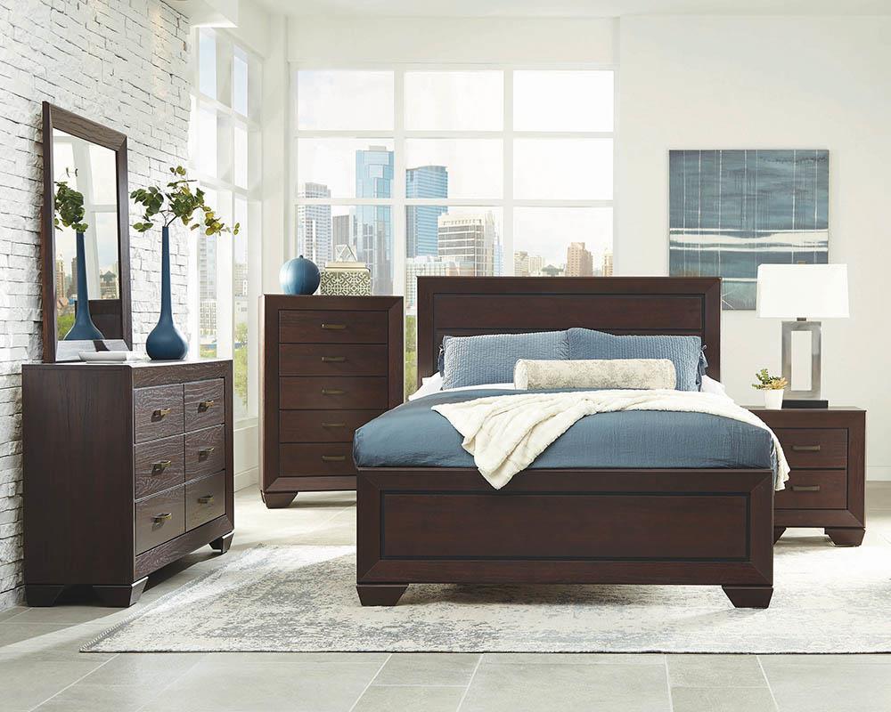 Kauffman Dark Cocoa California King Panel Bed - Image 3