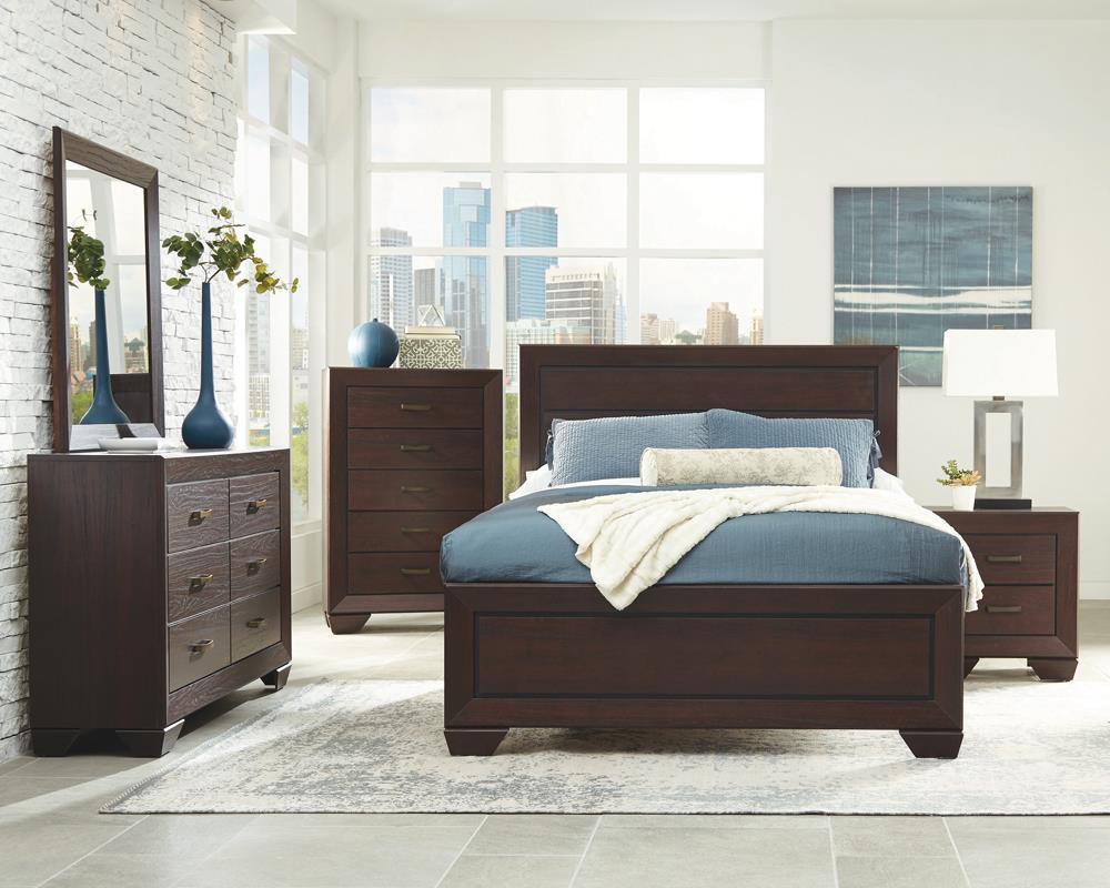 Kauffman Dark Cocoa California King Panel Bed - Image 4