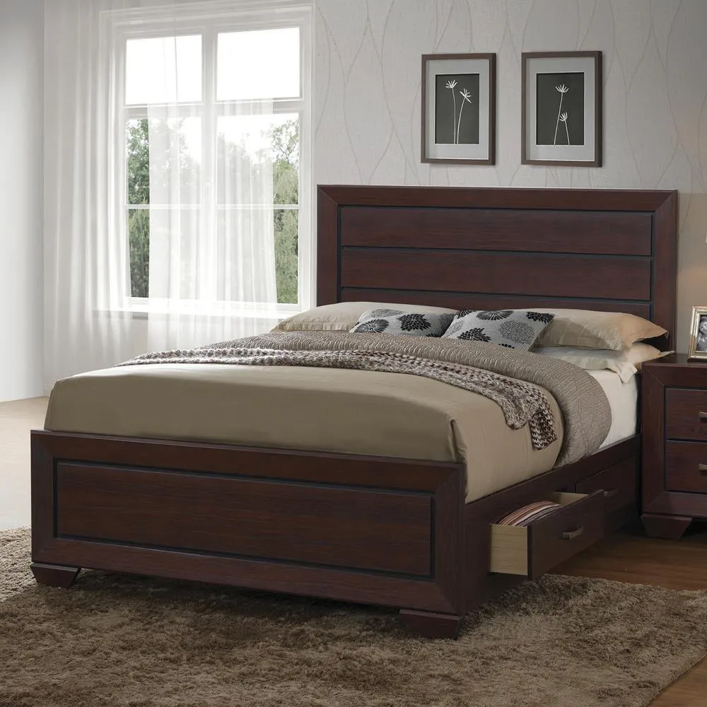 Kauffman Dark Cocoa Queen Storage Bed - Image 2