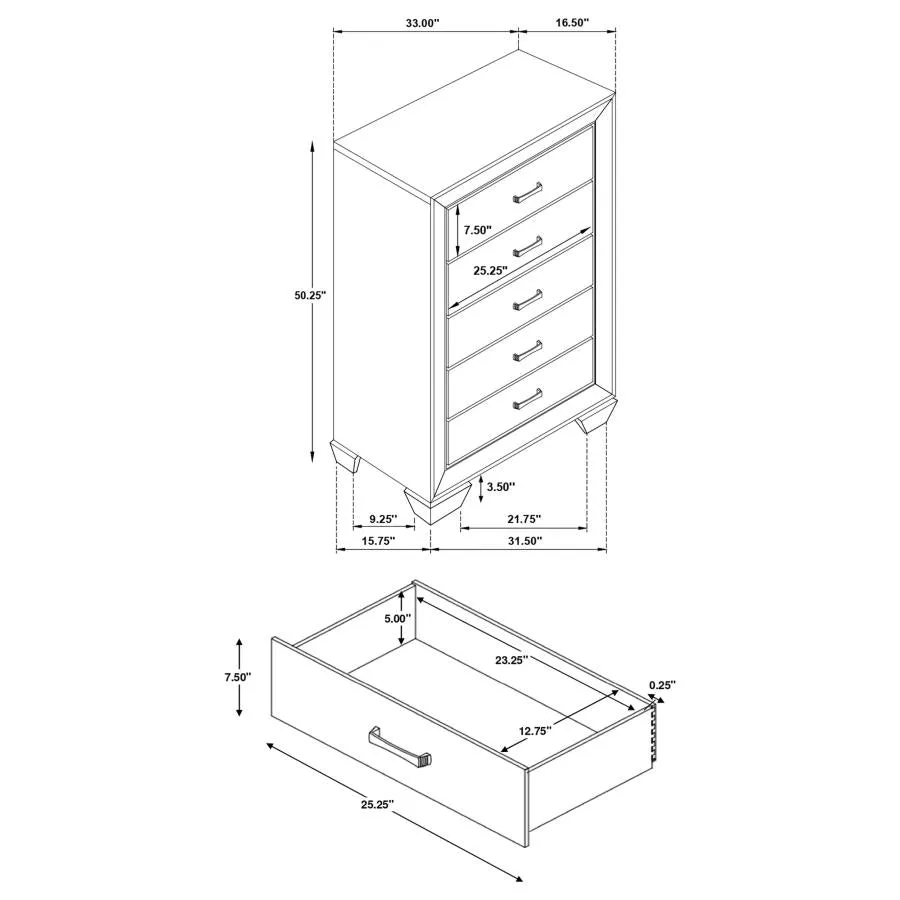 Kauffman 5-Piece Storage Queen Bedroom Set with High Straight Headboard - Image 18
