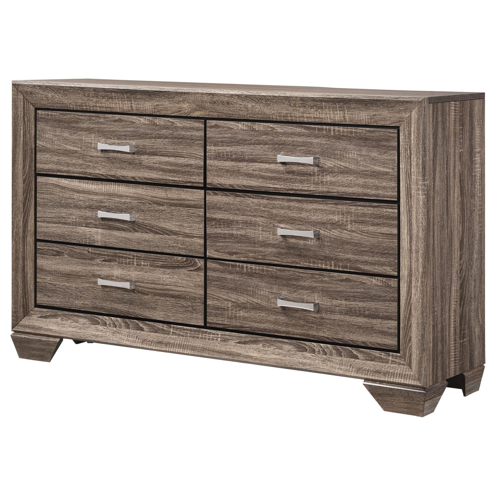 Kauffman Washed Taupe 6-Drawer Dresser - Image 4