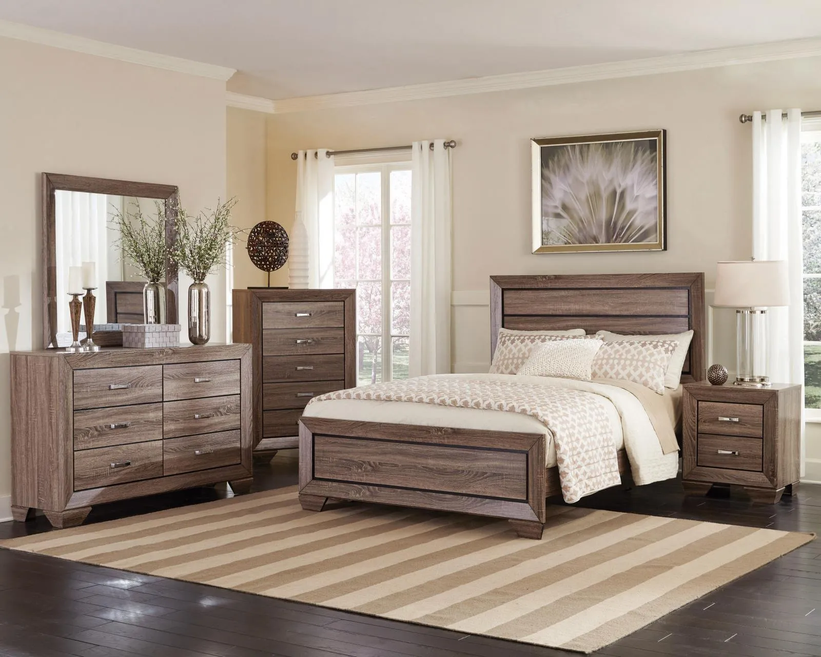 Kauffman Washed Taupe Rectangular Mirror - Image 3