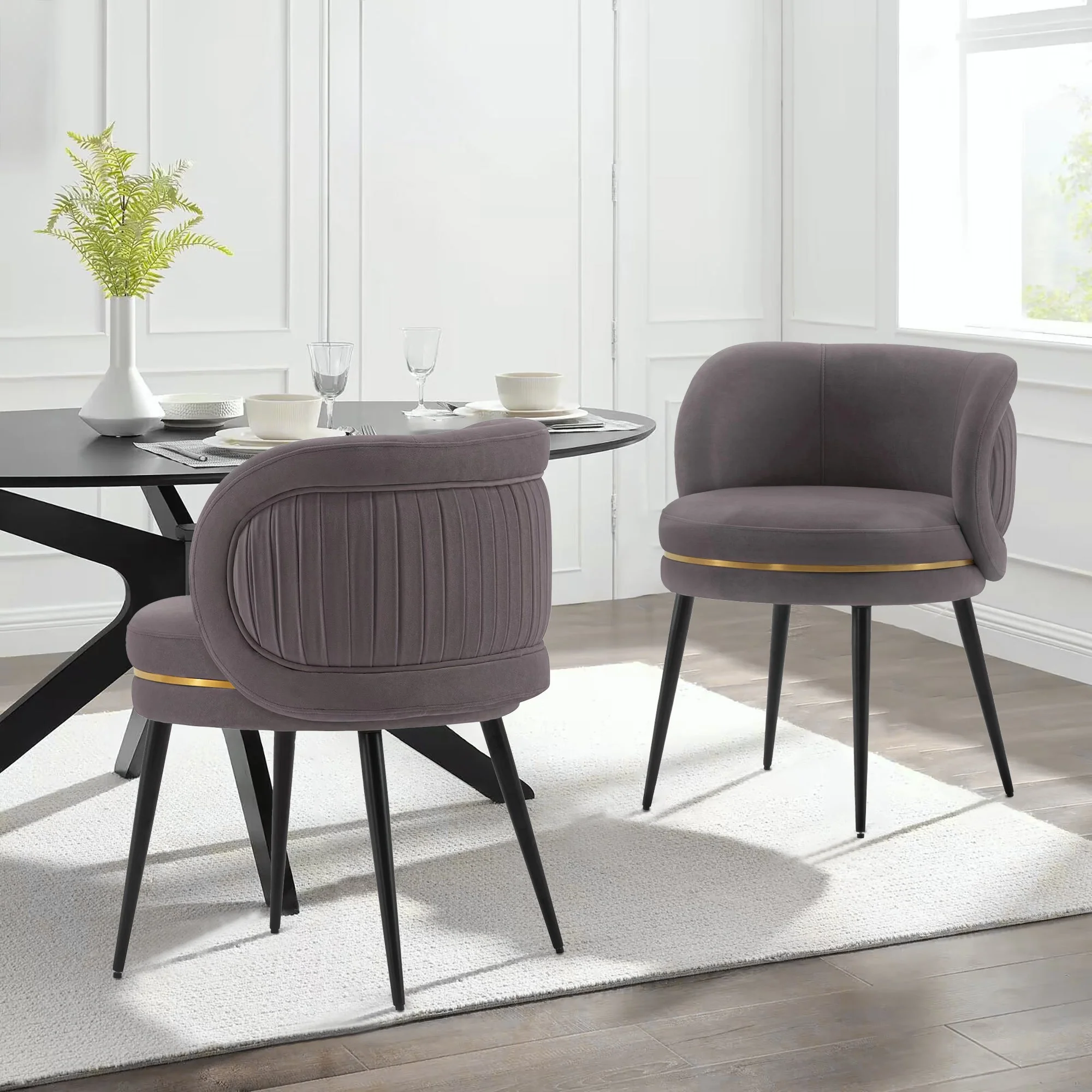 Kaya Dining Chair in Grey (set of 2) - Image 2