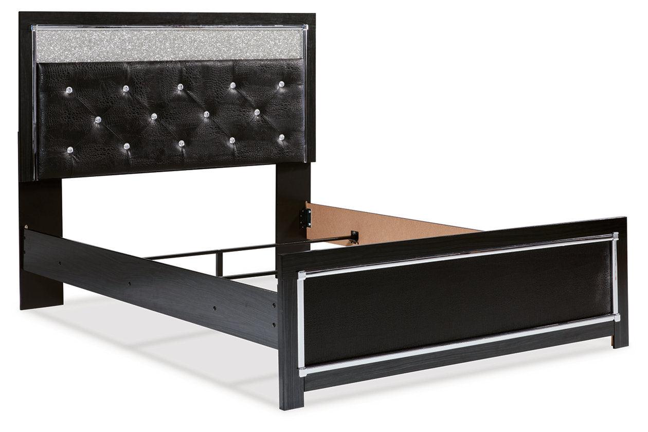 Kaydell Black Queen Upholstered Panel Bed - Image 2