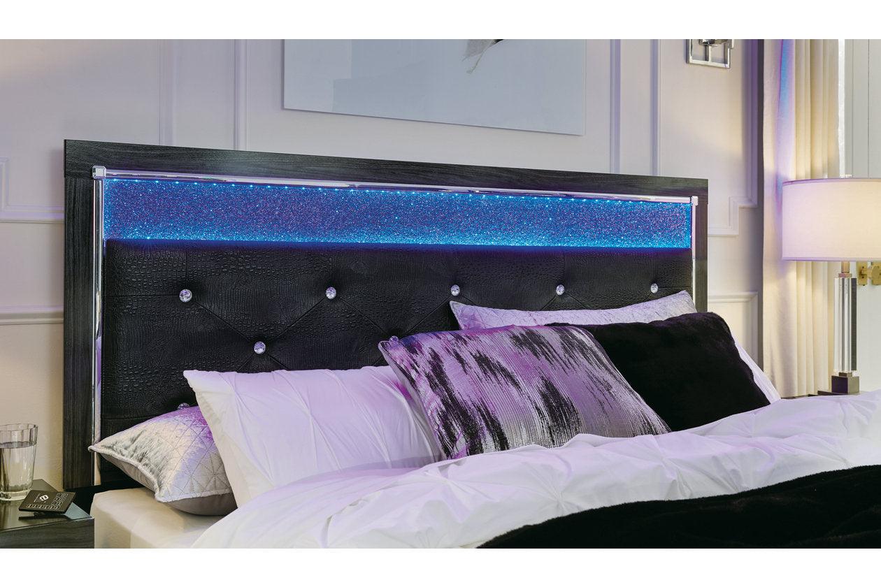 Kaydell Black Queen Upholstered Panel Bed - Image 7