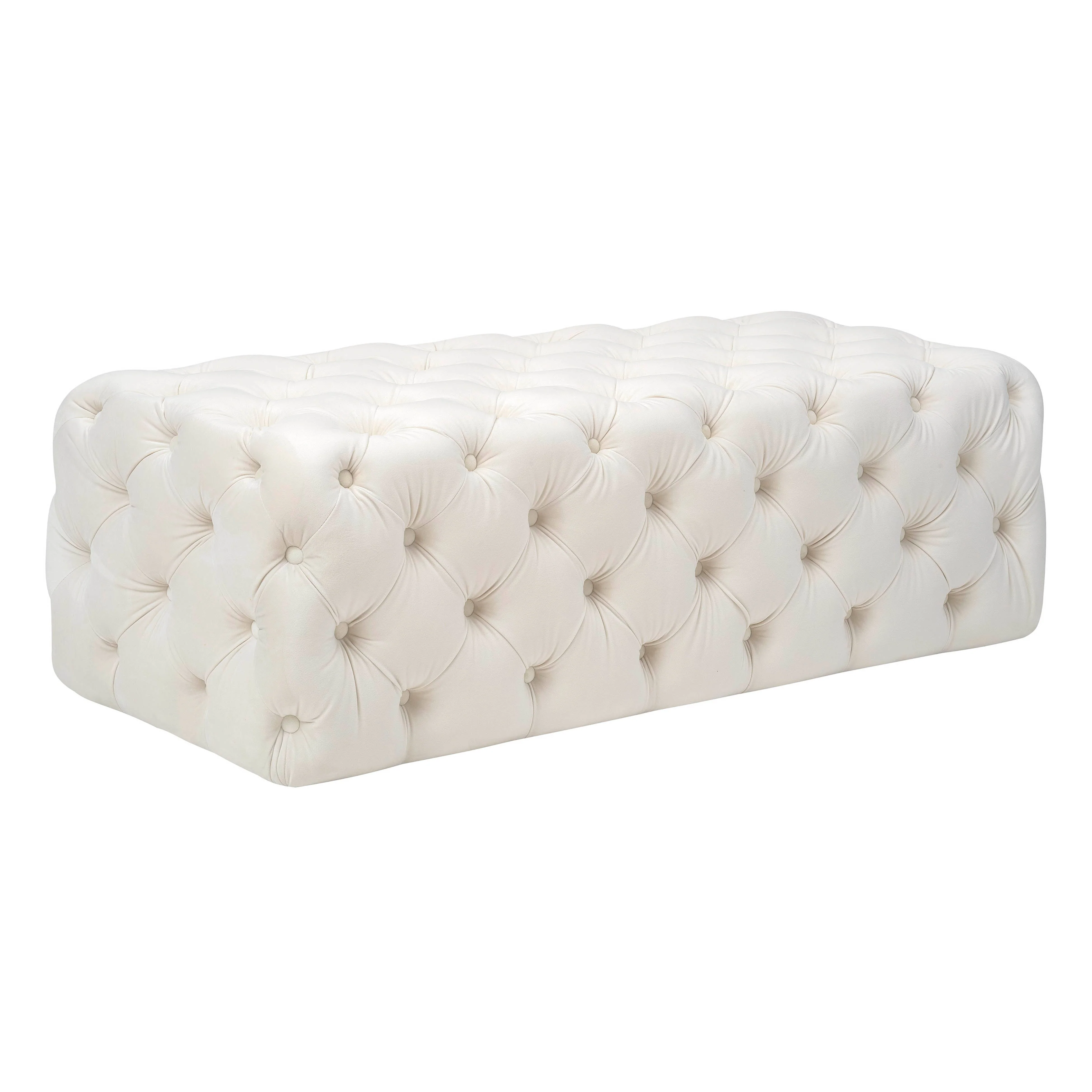 Kaylee Velvet Ottoman