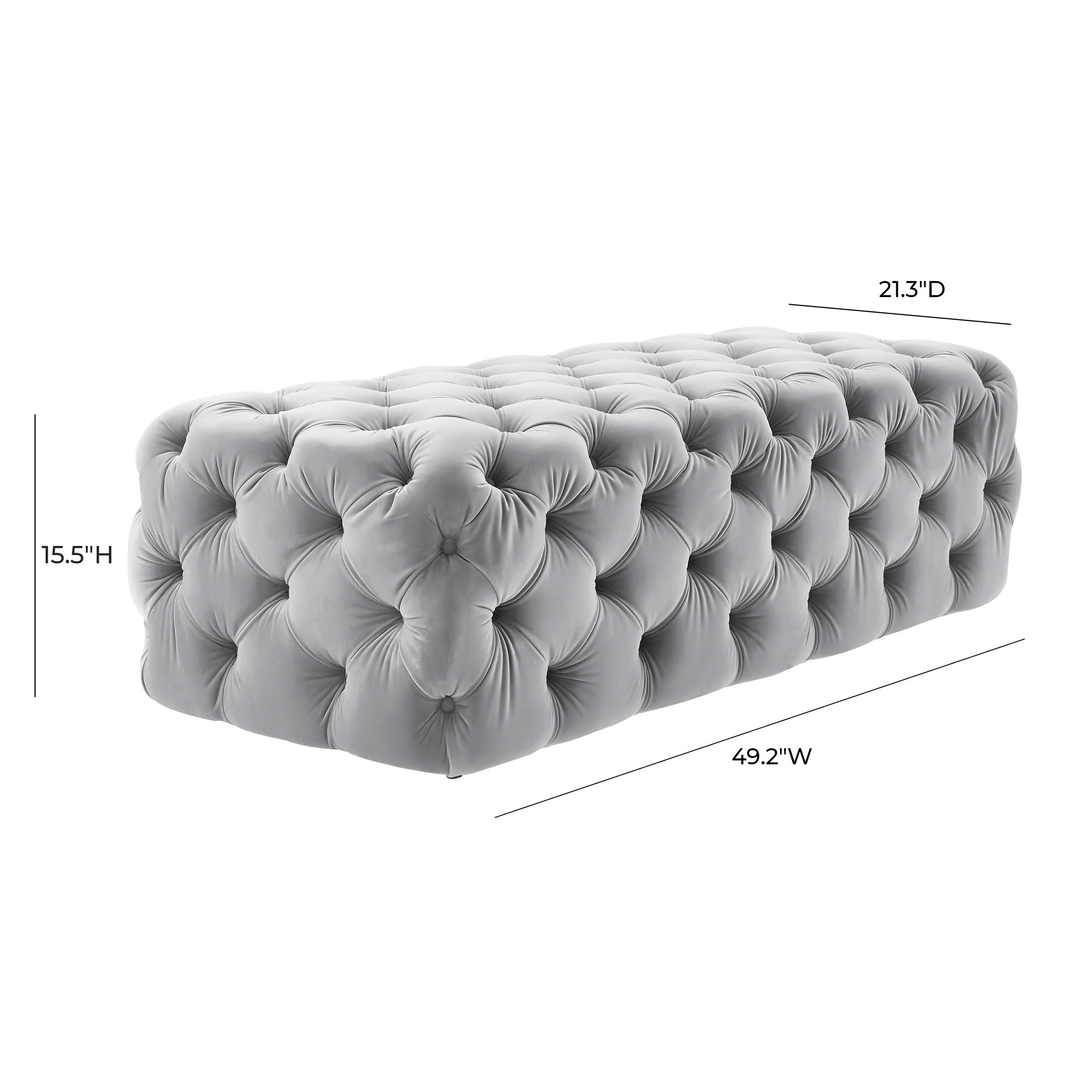 Kaylee Velvet Ottoman - Image 24