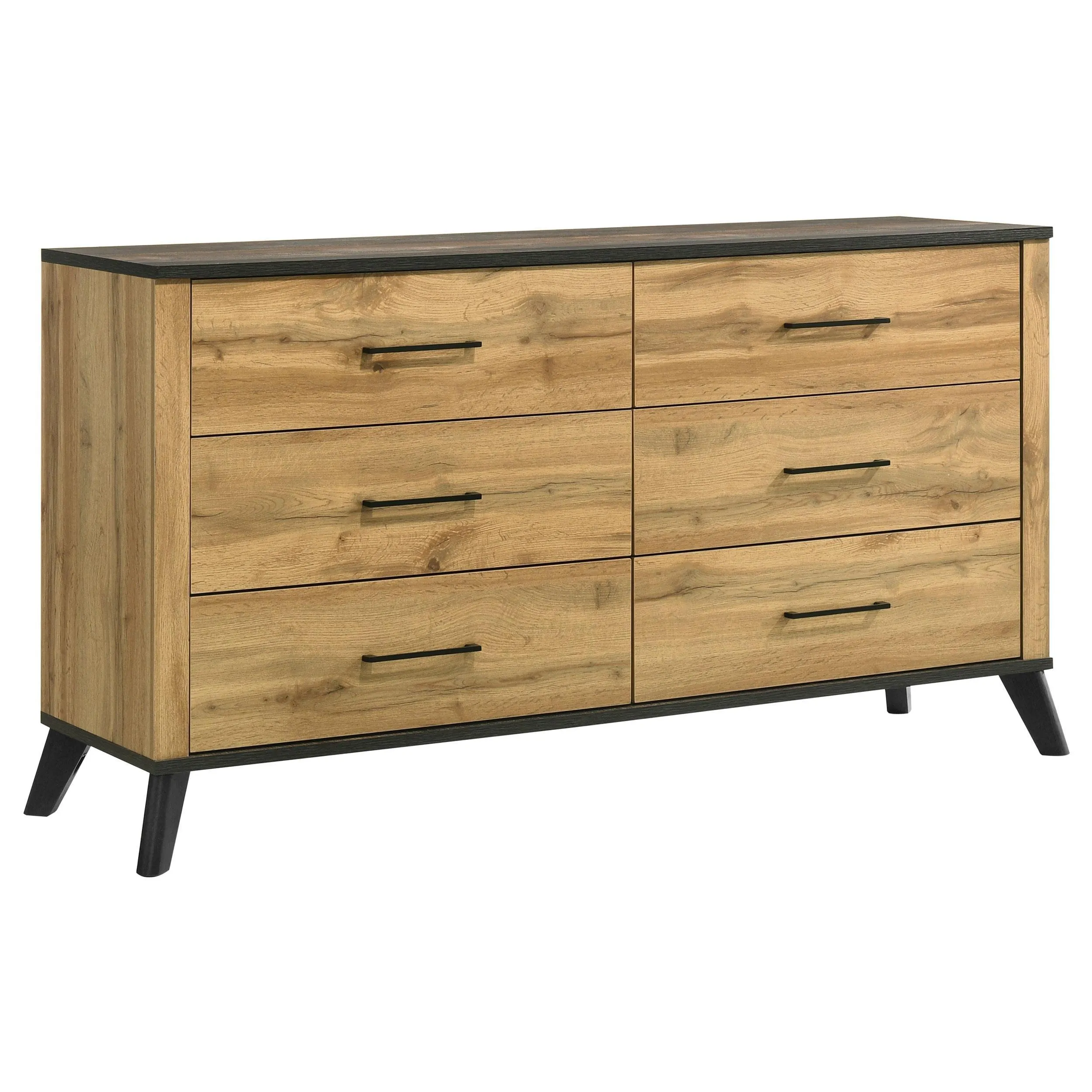 Kaywood Natural Pine 6-drawer Dresser Cabinet - Image 3