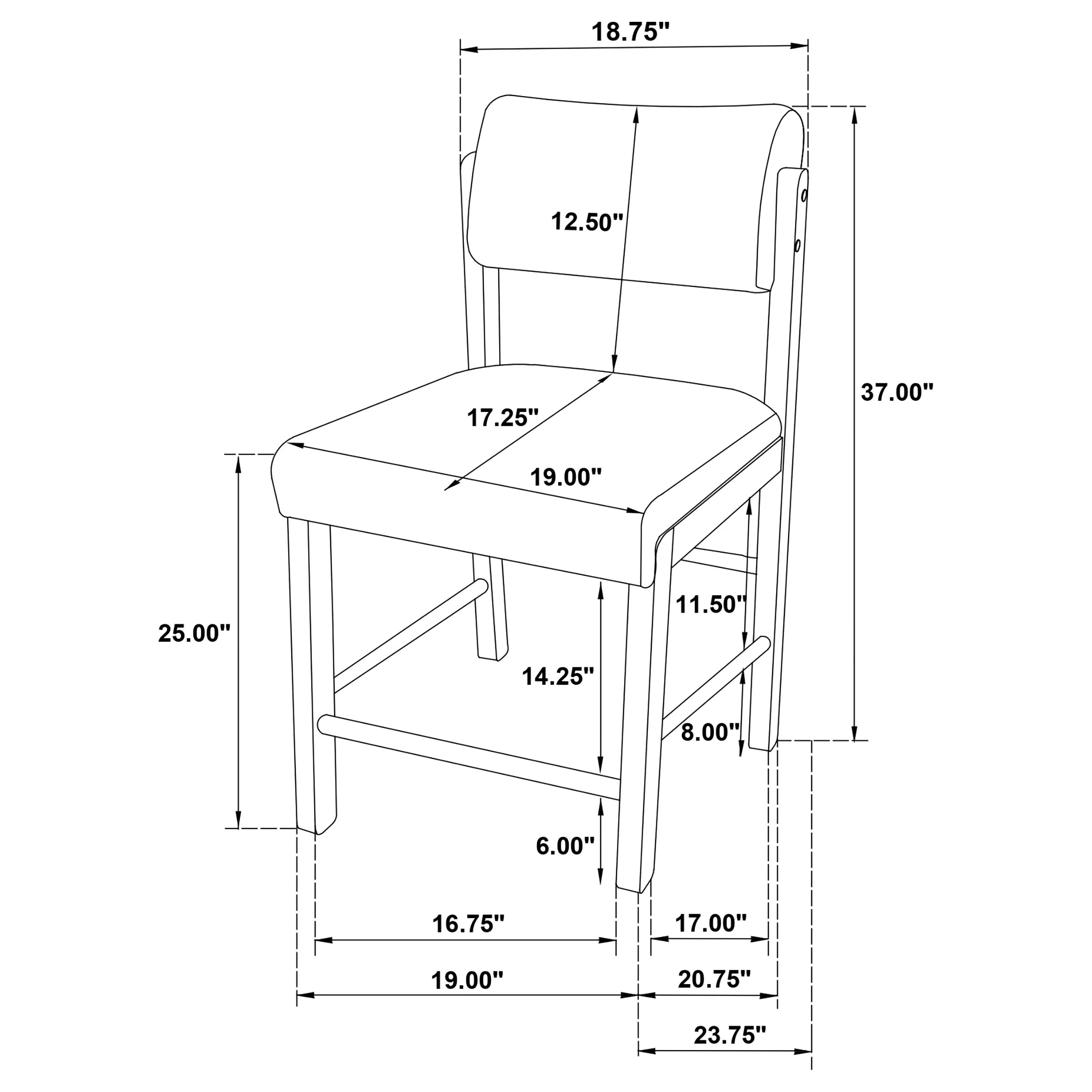Kehoe Black Upholstered Counter Height Chair (Set of 2) - Image 13