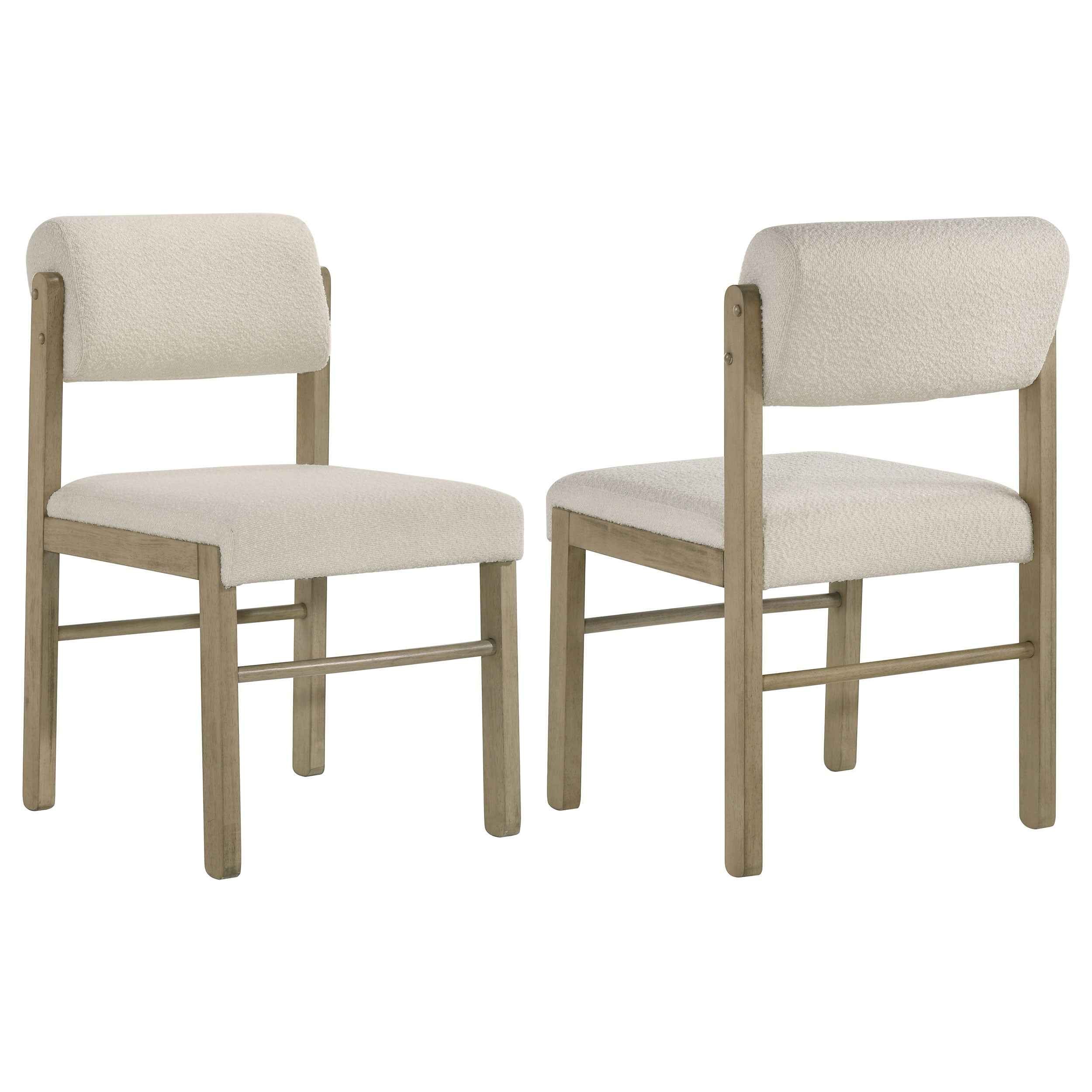 Kehoe Cream/Natural Oak Upholstered Dining Side Chair (Set of 2)
