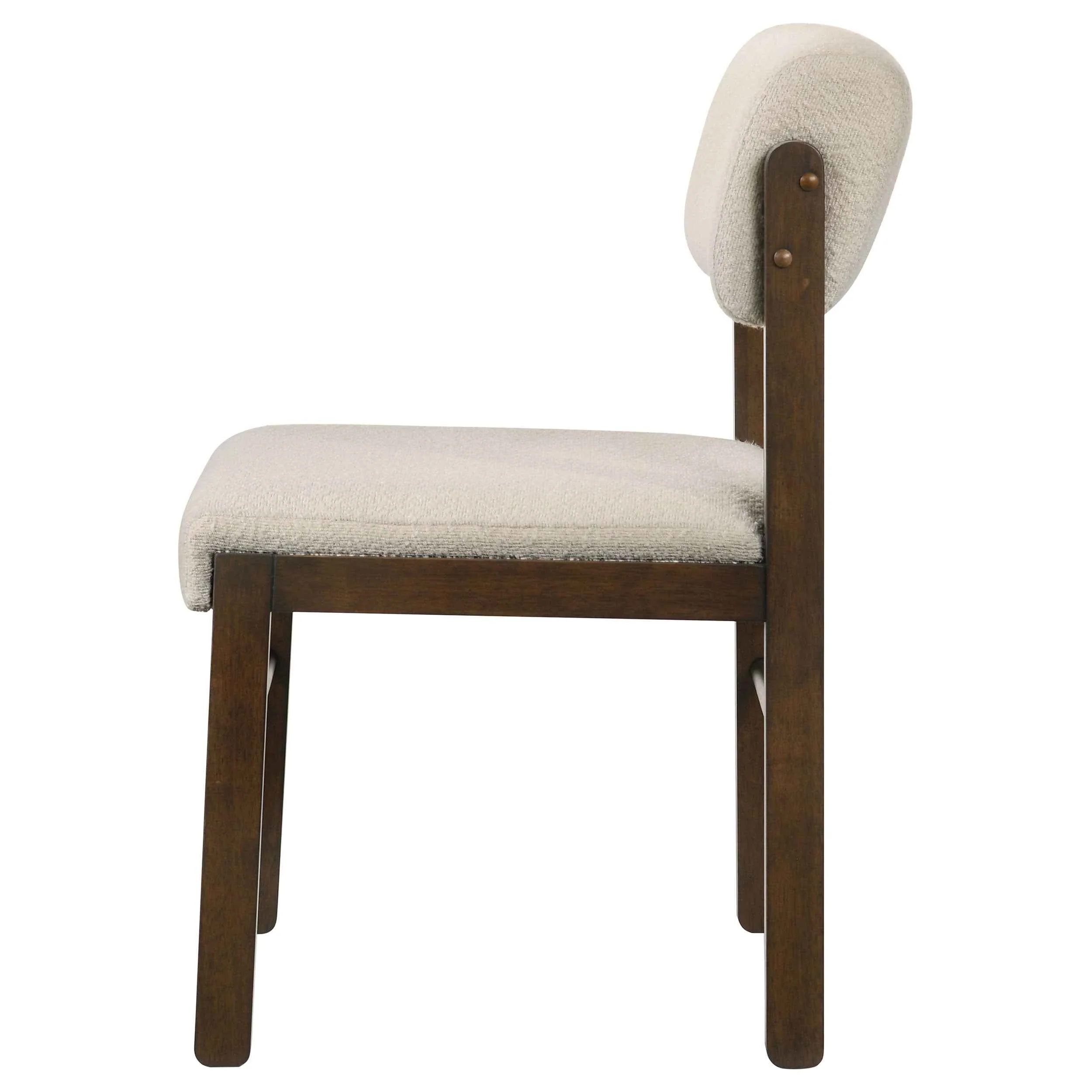 Kehoe Cream/Walnut Upholstered Dining Side Chair (Set of 2) - Image 6