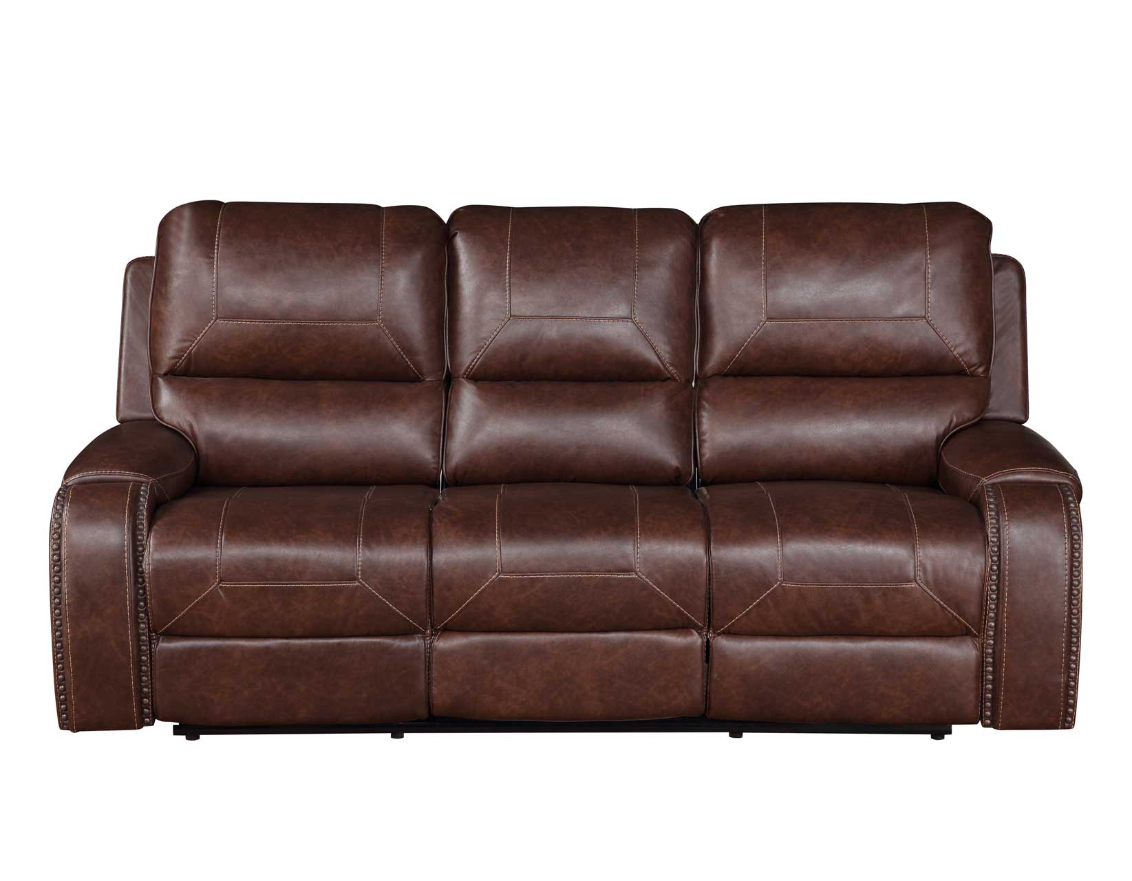 Keily Brown Reclining Sofa with Drop-Down Table - Image 3