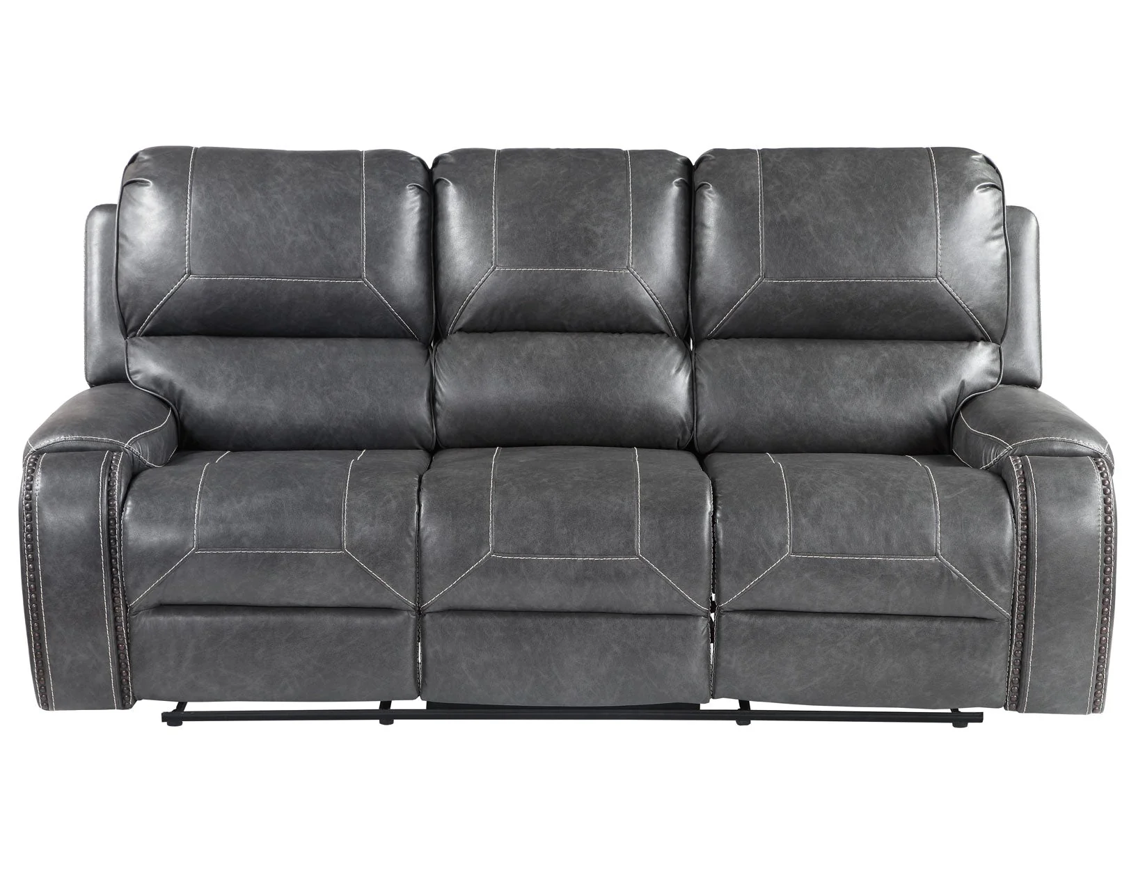 Keily Grey Reclining Sofa with Drop-Down Table - Image 2