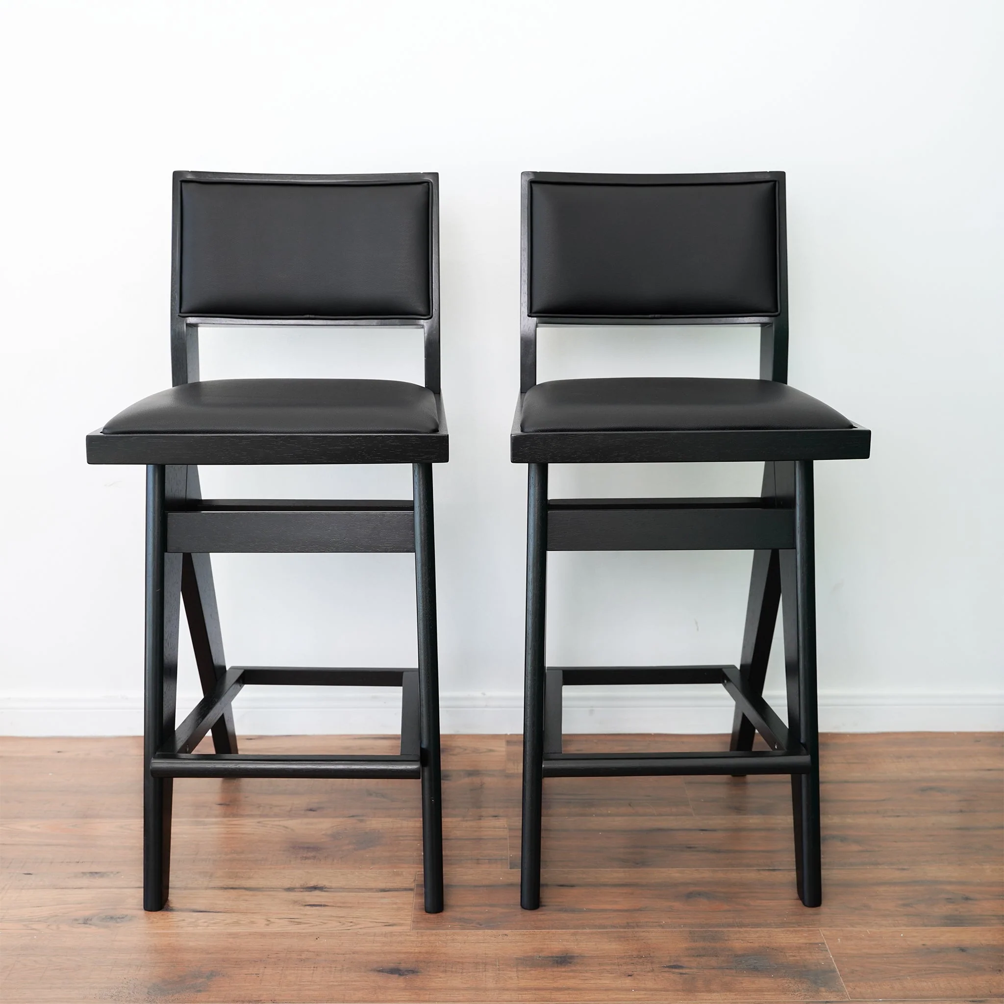Keira Black PU Bar Stool (Set of 2) - Image 2