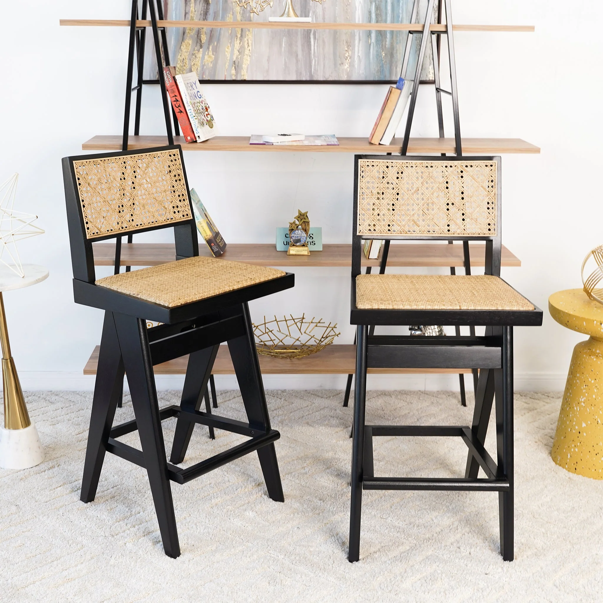 Keira Rattan Bar Stool (Set of 2) - Image 2