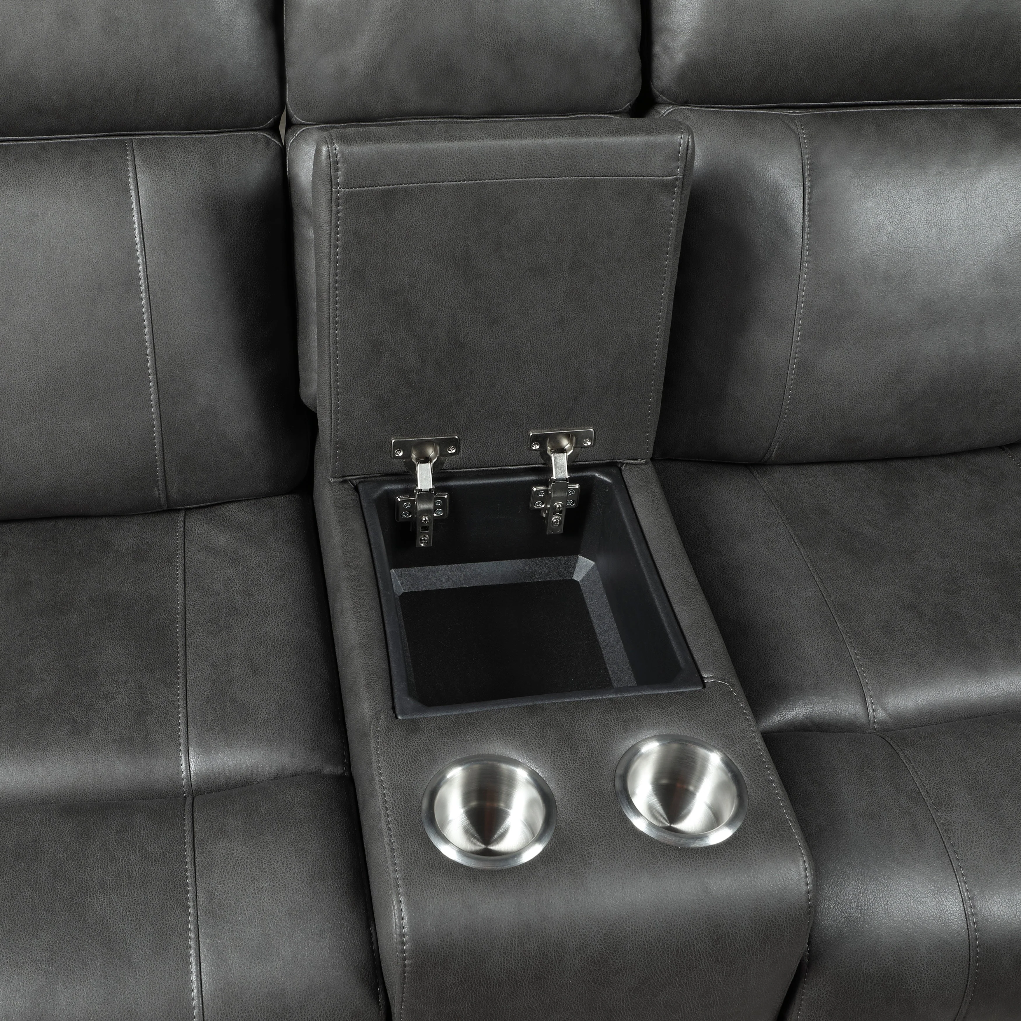 Kellen Smoky Gray Power Double Reclining Living Room Set - Image 11