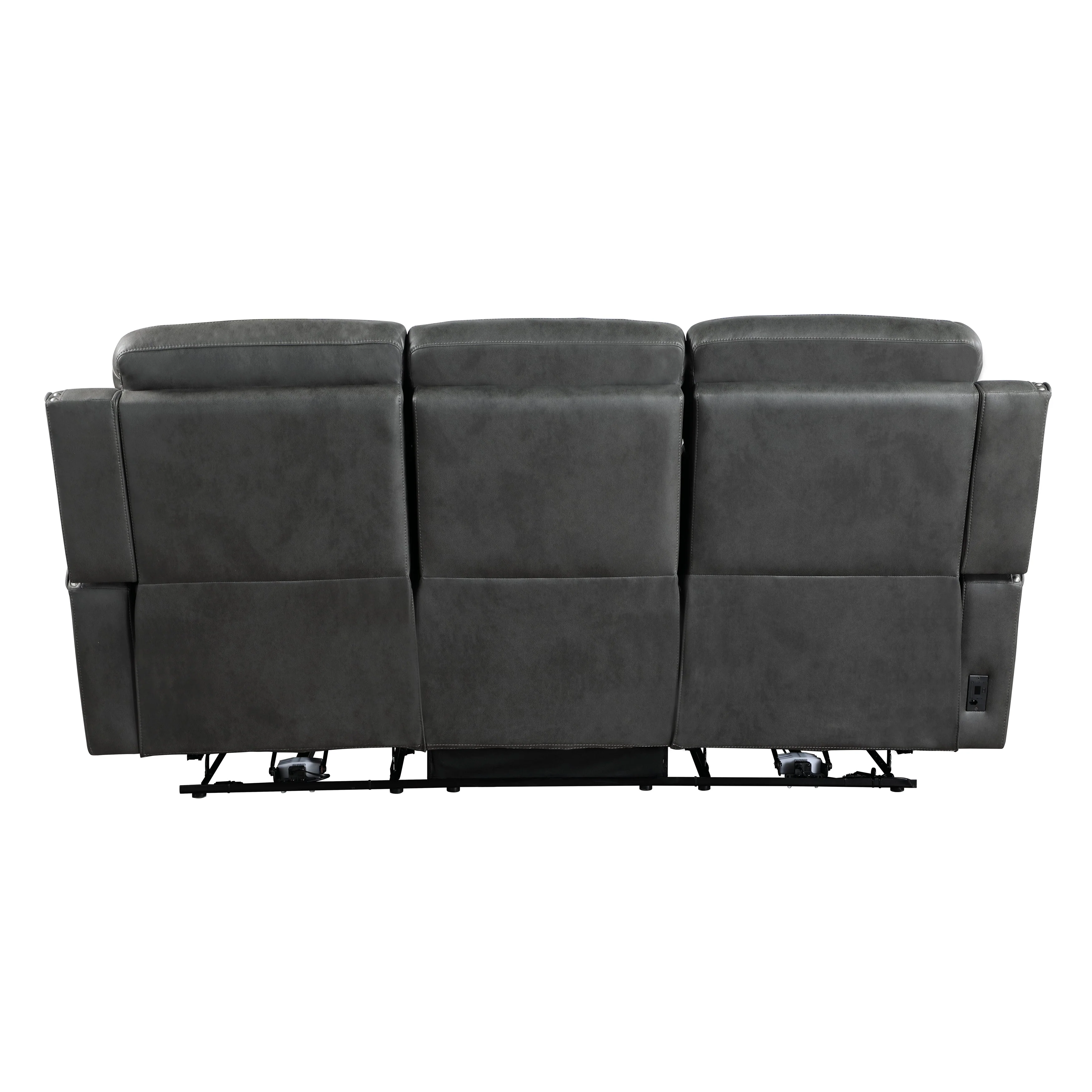 Kellen Smoky Gray Power Double Reclining Living Room Set - Image 6