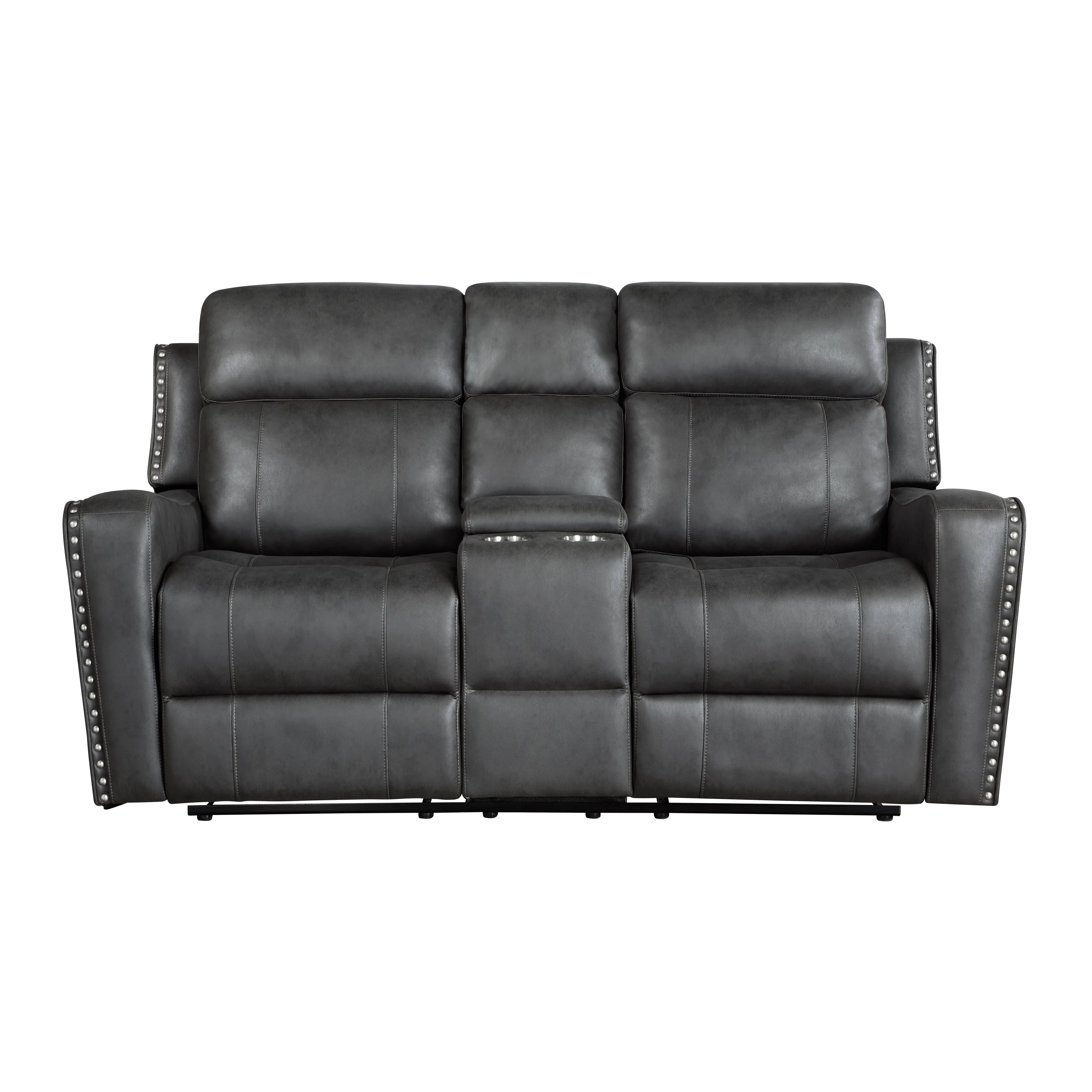 Kellen Smoky Gray Power Double Reclining Living Room Set - Image 7