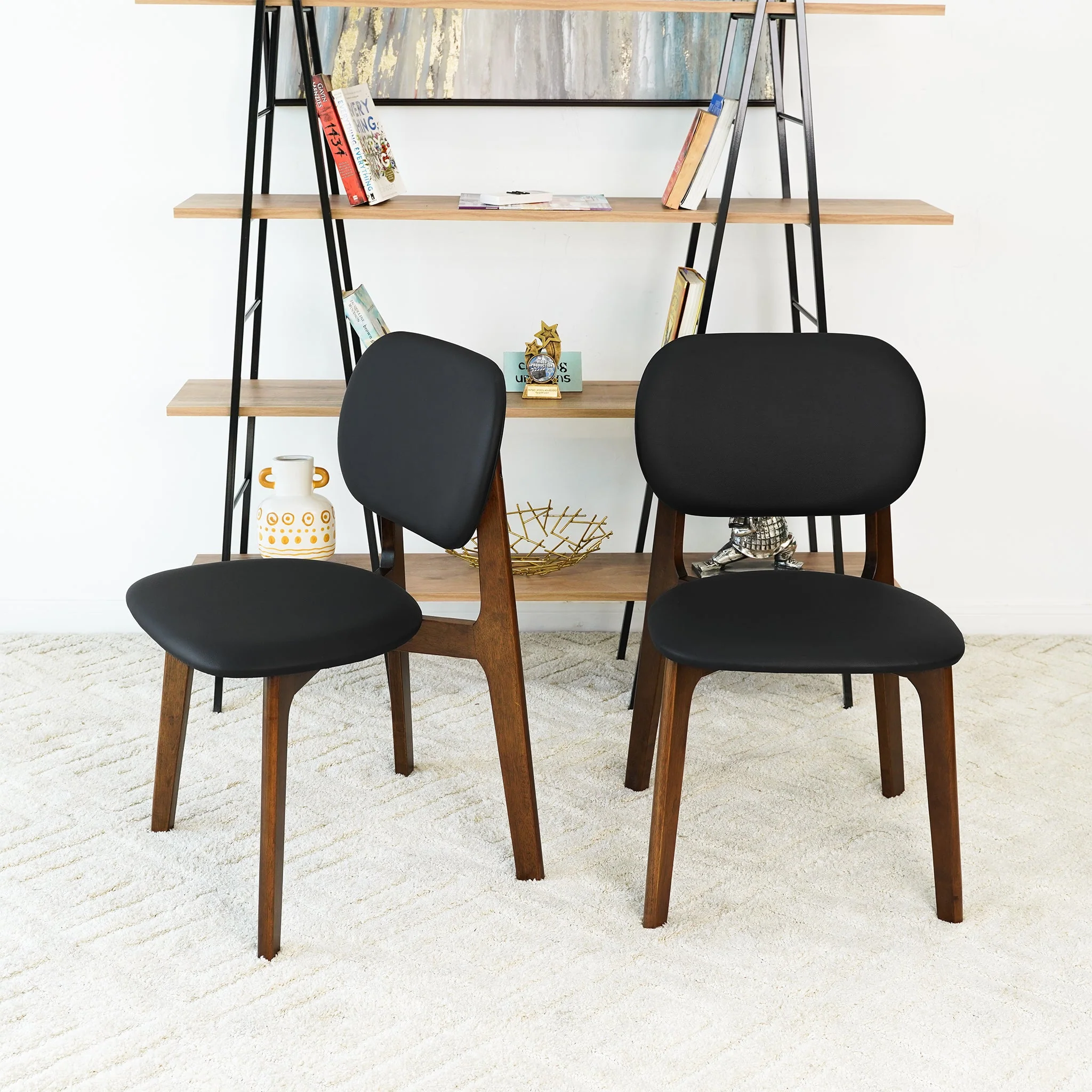 Kelsey  Black Leather Dining Chair (Set Of 2) - Image 2