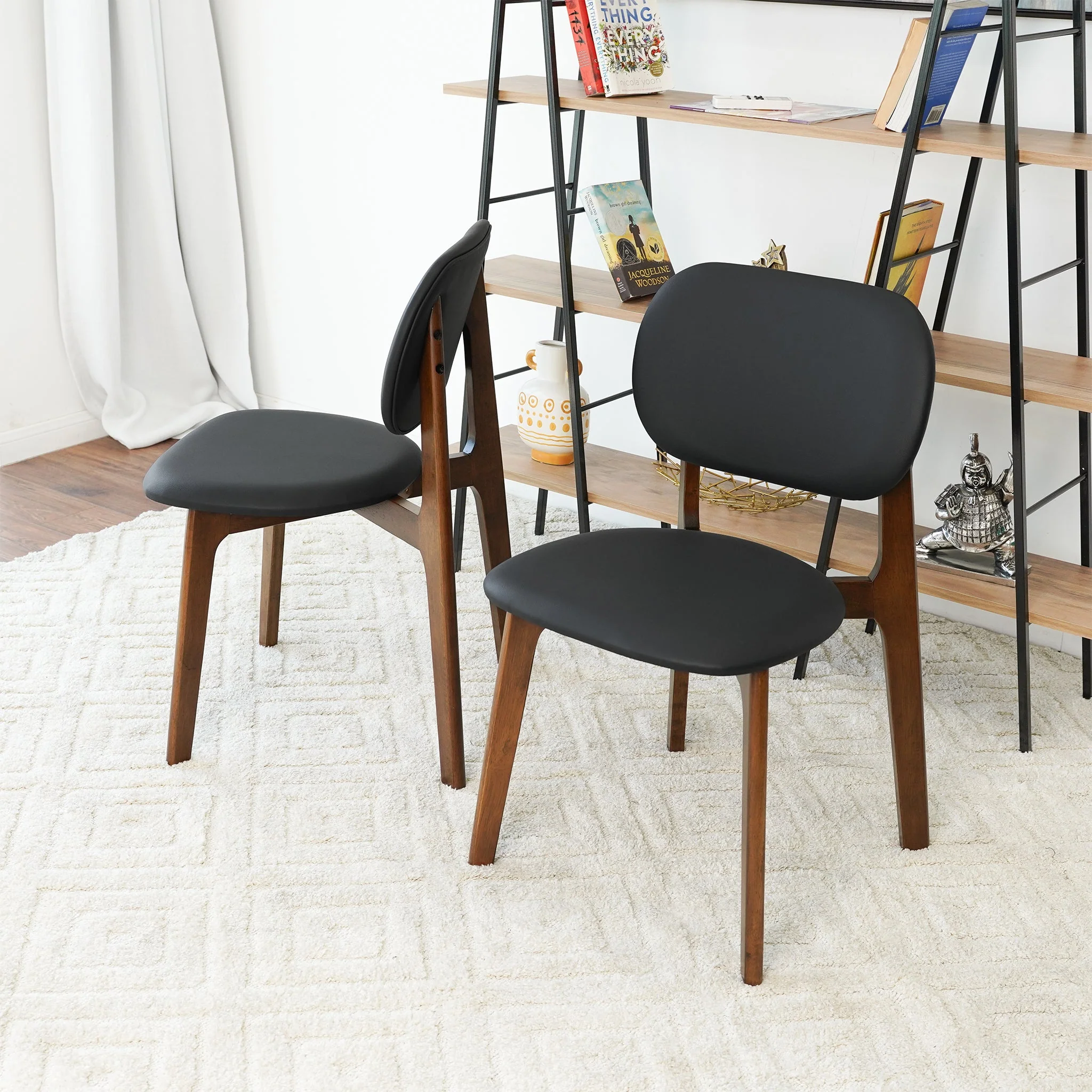 Kelsey  Black Leather Dining Chair (Set Of 2) - Image 4