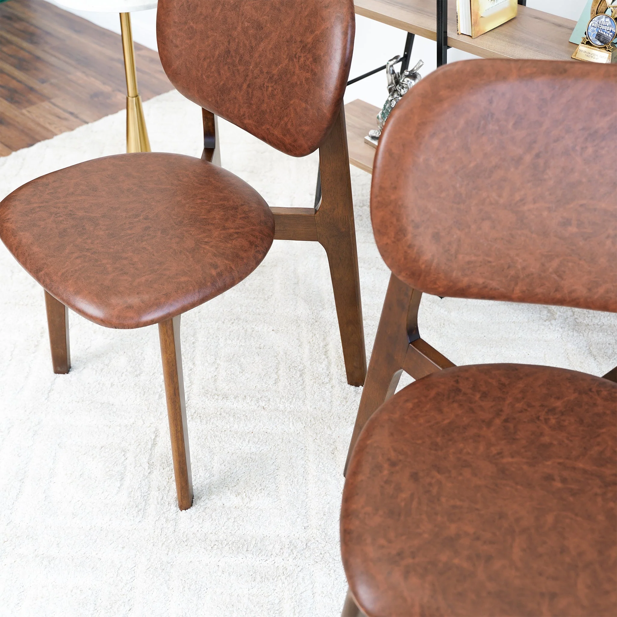 Kelsey Brown Leather Dining Chair (Set Of 2) - Image 4