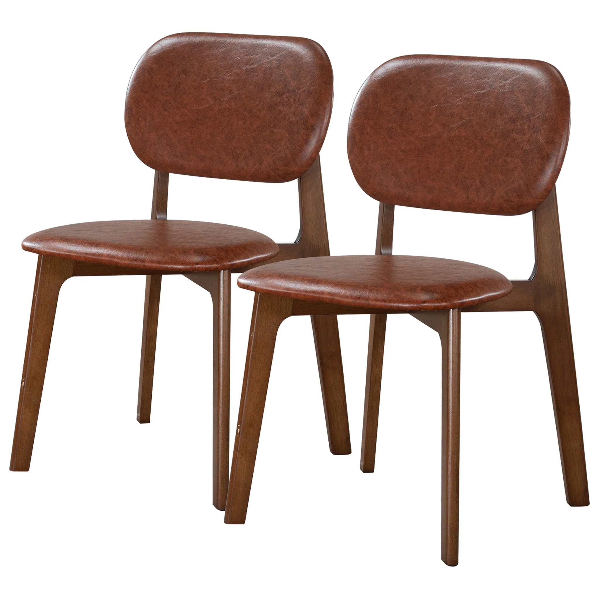 Kelsey Brown Leather Dining Chair (Set Of 2) - Image 5
