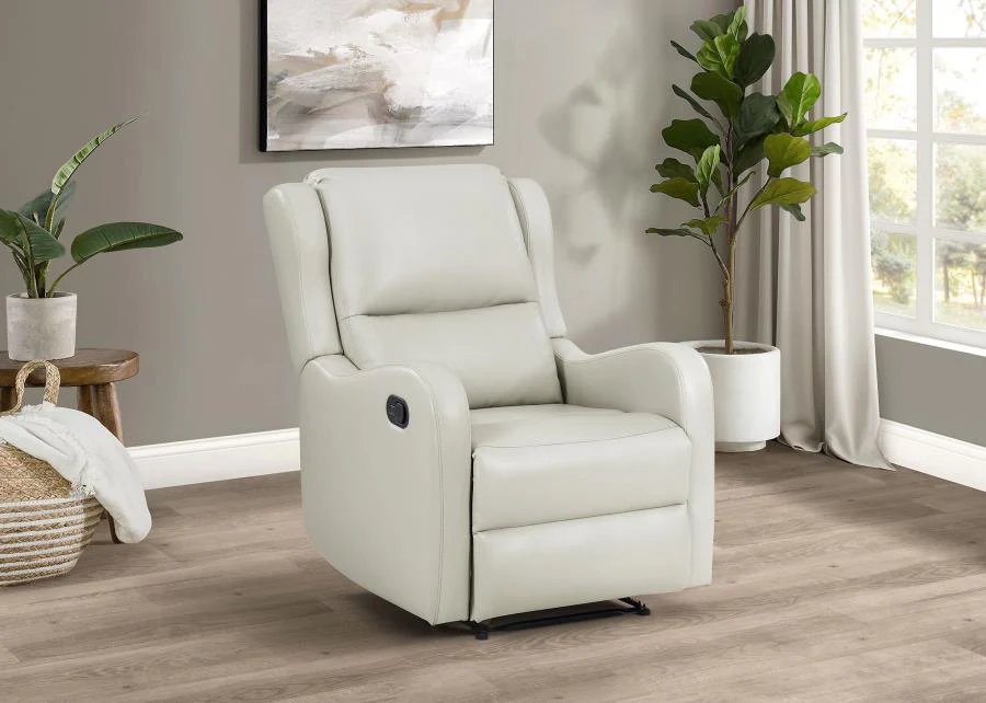 Kelsey Ivory Upholstered Recliner Chair