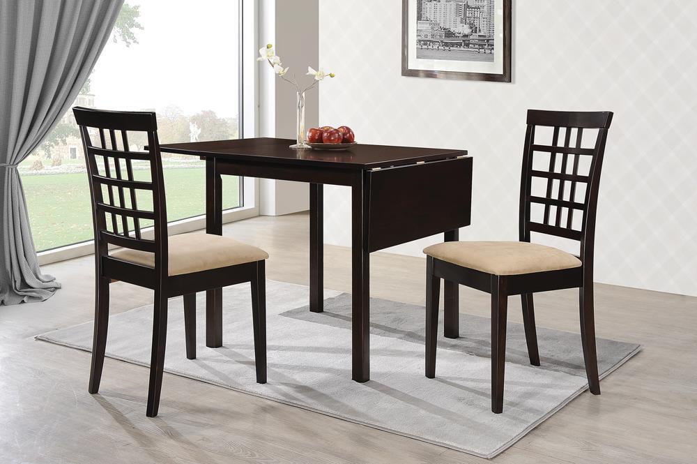 Kelso Cappuccino Rectangular Dining Table with Drop Leaf - Image 8
