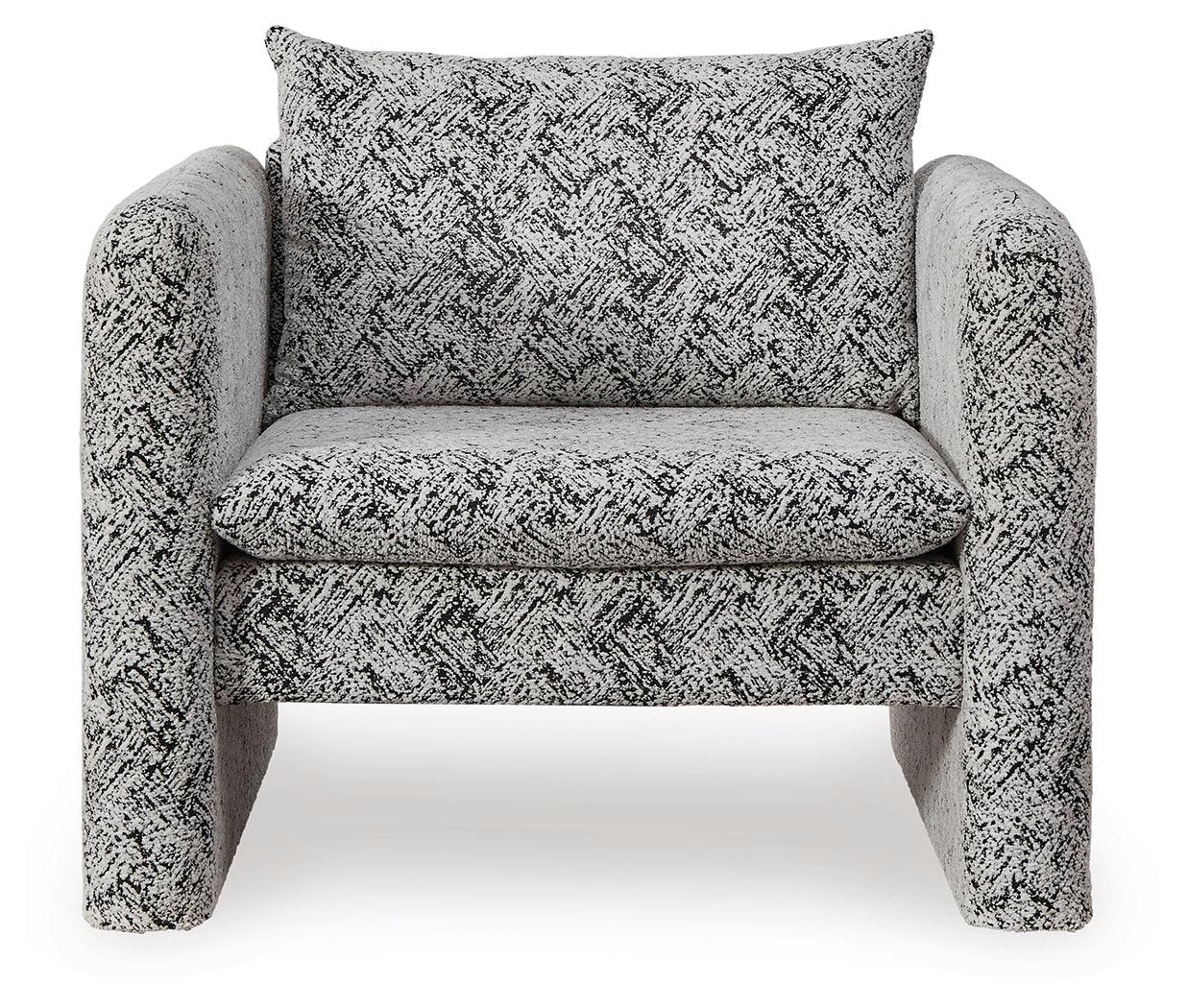 Kenbell Black/White Accent Chair - Image 3