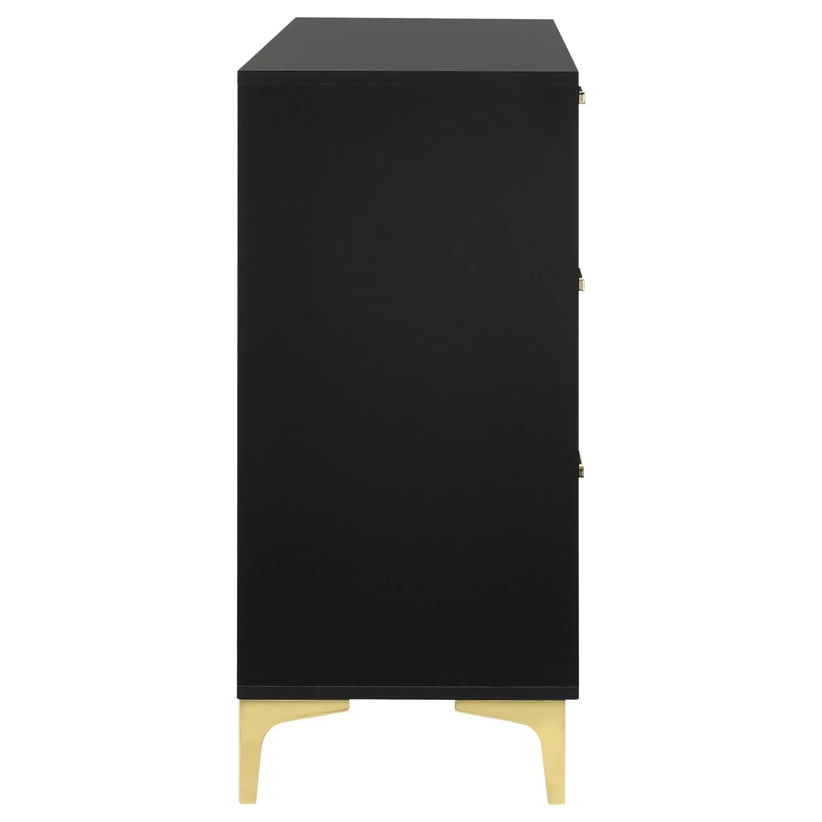 Kendall Black and Gold 6-Drawer Dresser - Image 6