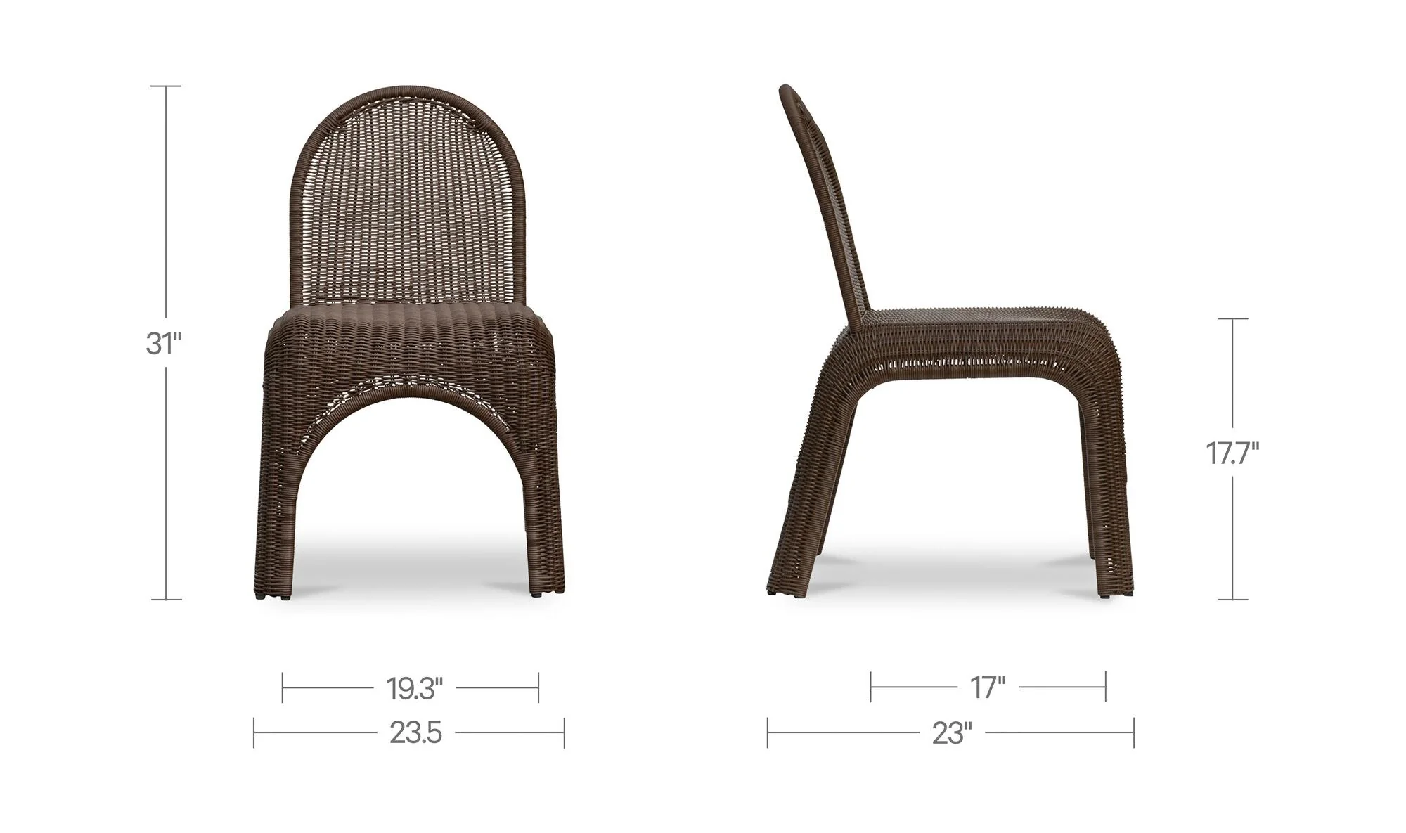 Kendall Outdoor Dining Chair Brown - Image 13