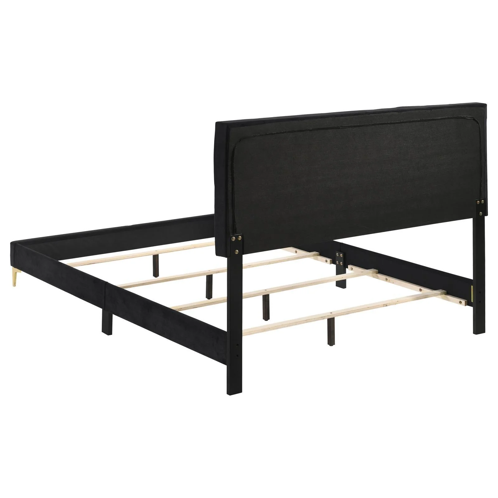 Kendall Tufted Panel California King Bed Black/Gold - Image 4