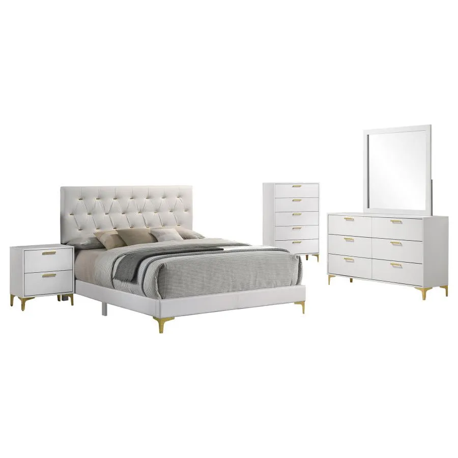 Kendall White 5-Piece Queen Bedroom Set - Image 2
