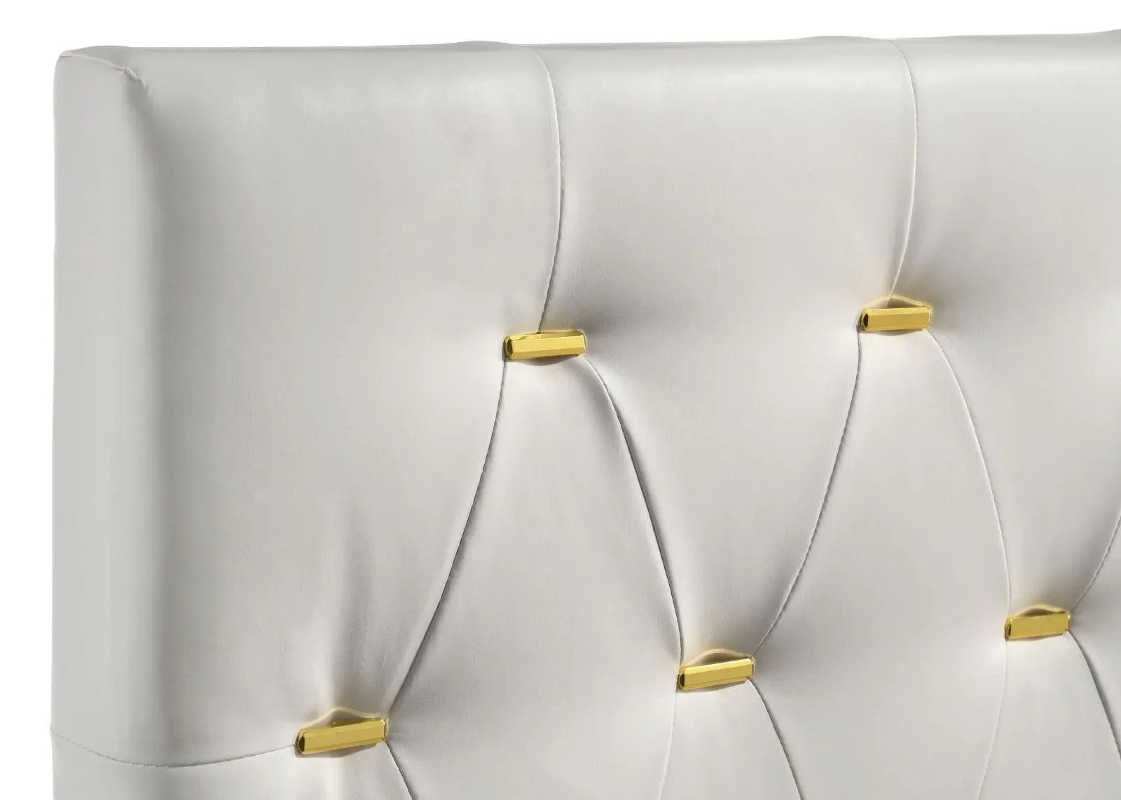 Kendall White Tufted Upholstered Panel Queen Bed - Image 5