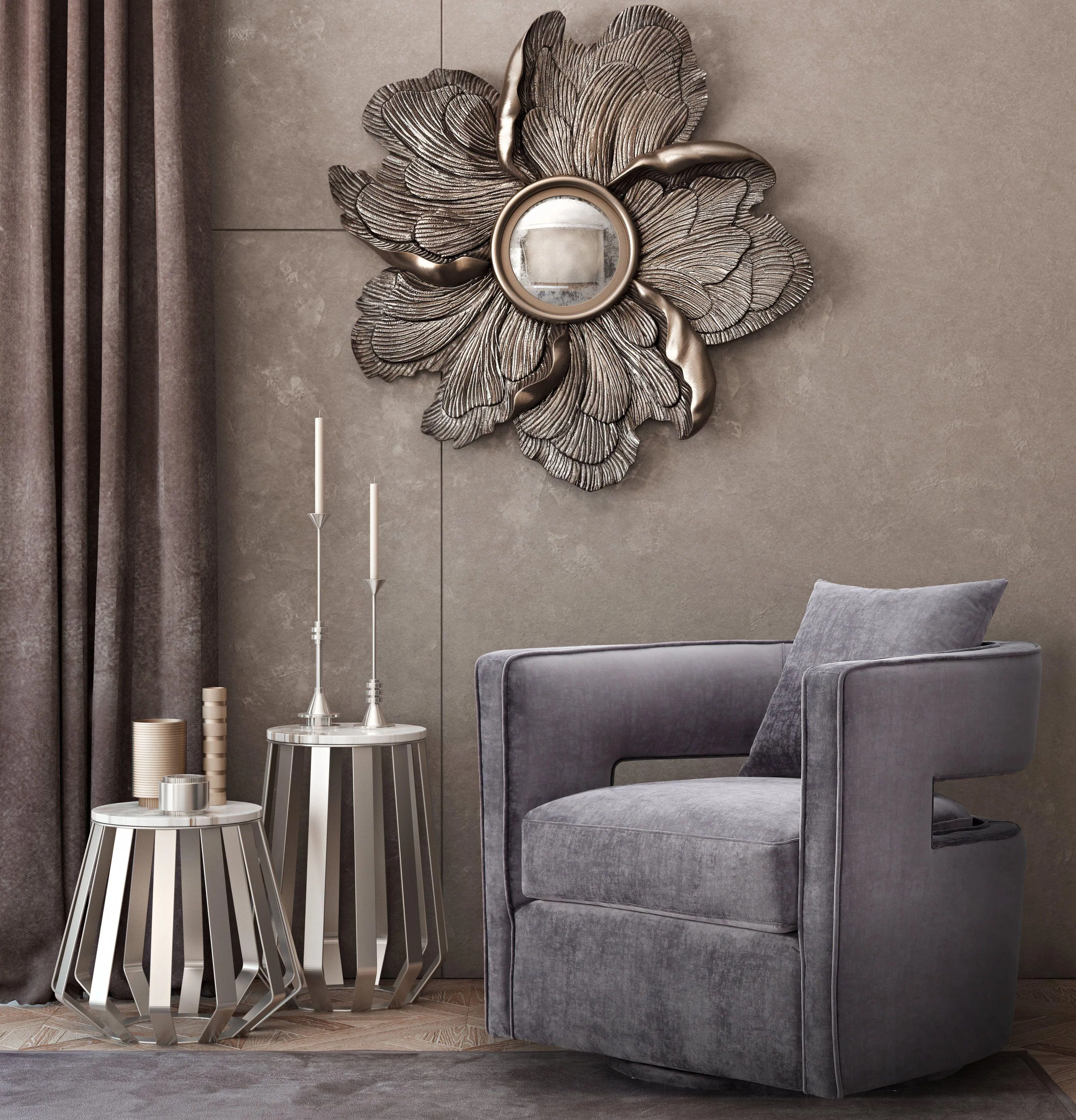 Kennedy Velvet Swivel Accent Chair - Image 17
