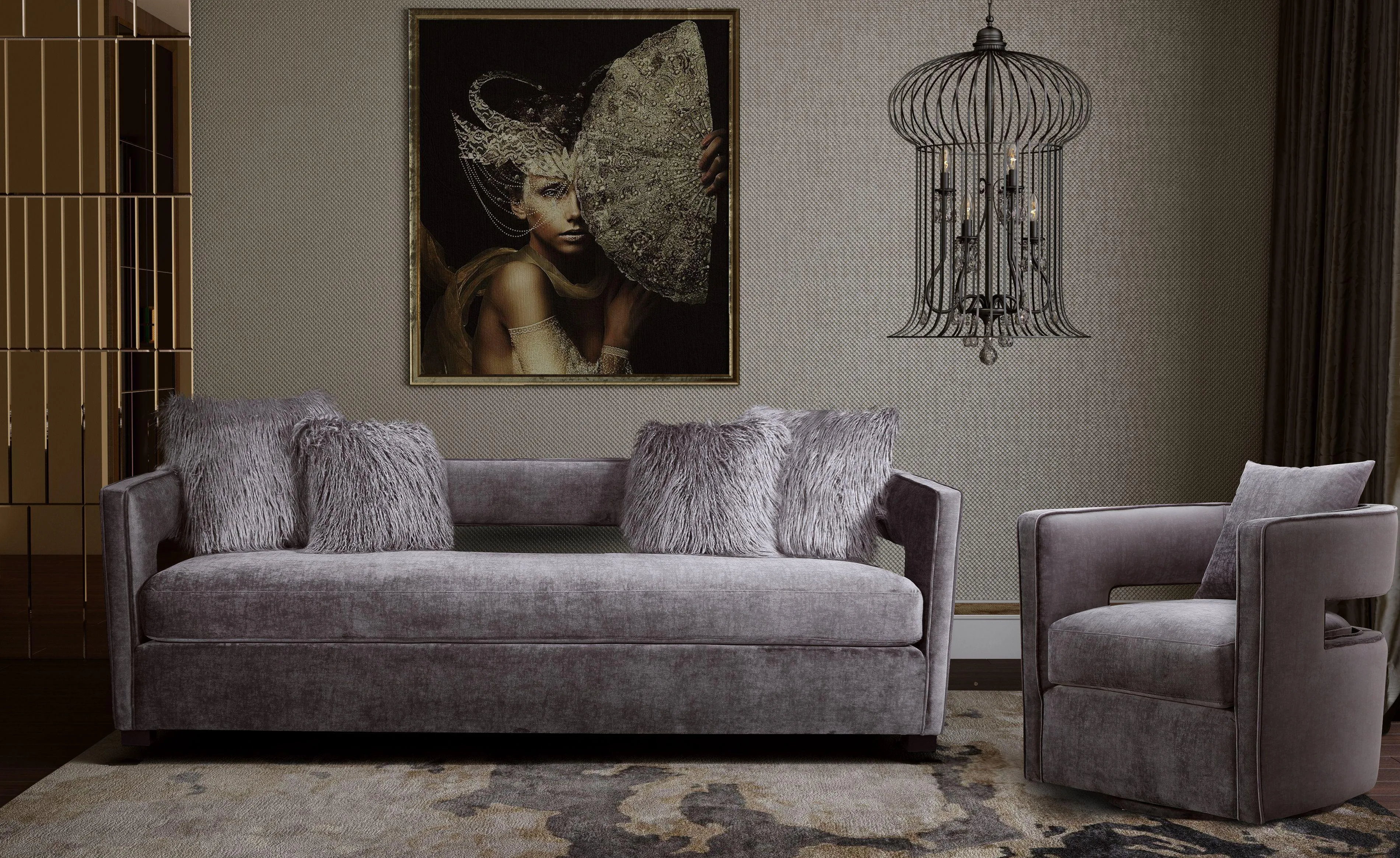 Kennedy Velvet Swivel Accent Chair - Image 18