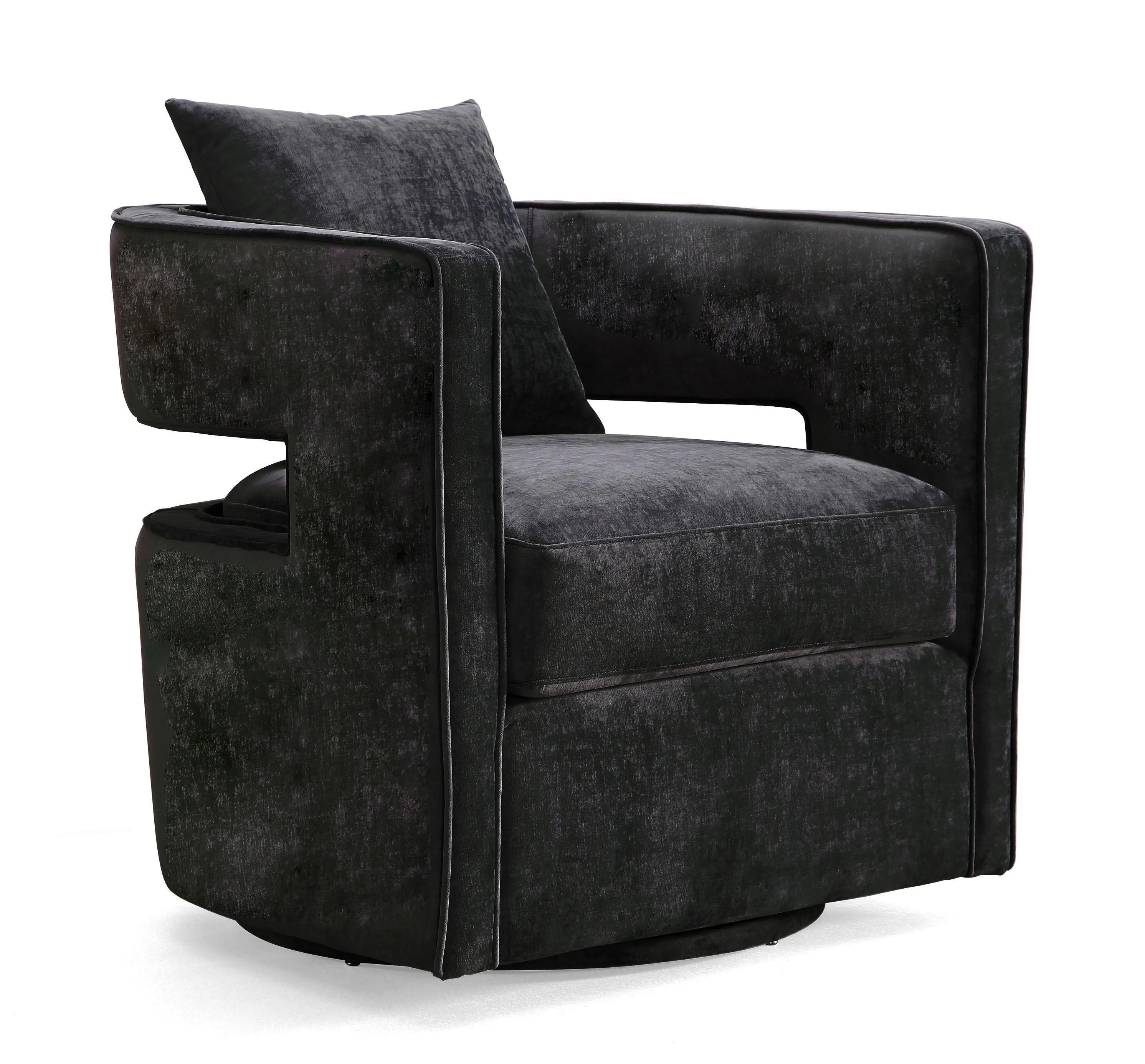 Kennedy Velvet Swivel Accent Chair - Image 19